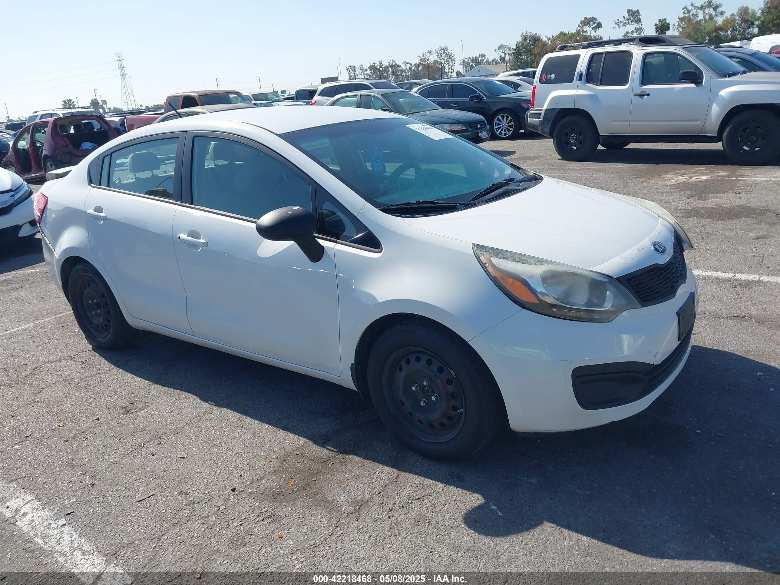2013 Kia Rio LX, VIN KNADM4A37D6163508 — Rear end