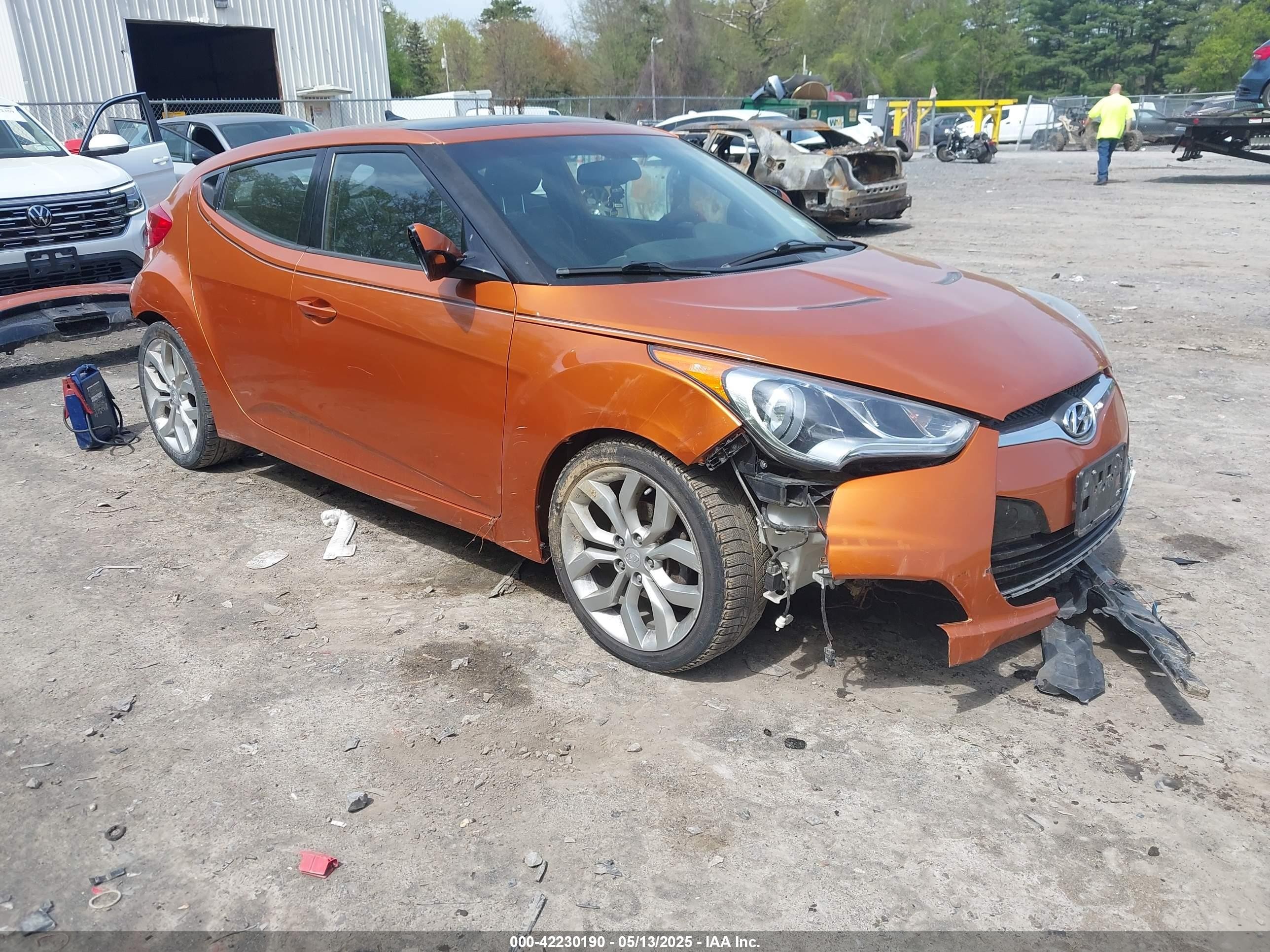 2013 Hyundai Veloster w/Black Int, VIN KMHTC6AD5DU134618 — All over