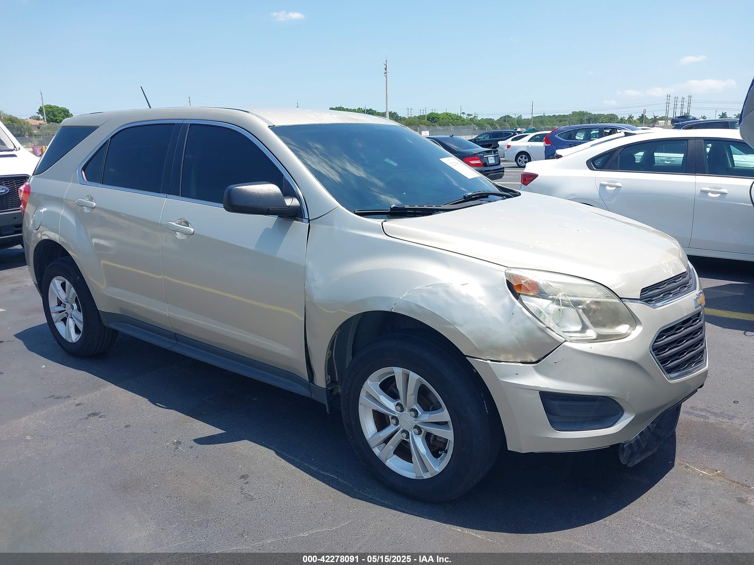 2016 Chevrolet Equinox LS, VIN 2GNALBEK0G1112062 — Water / flood