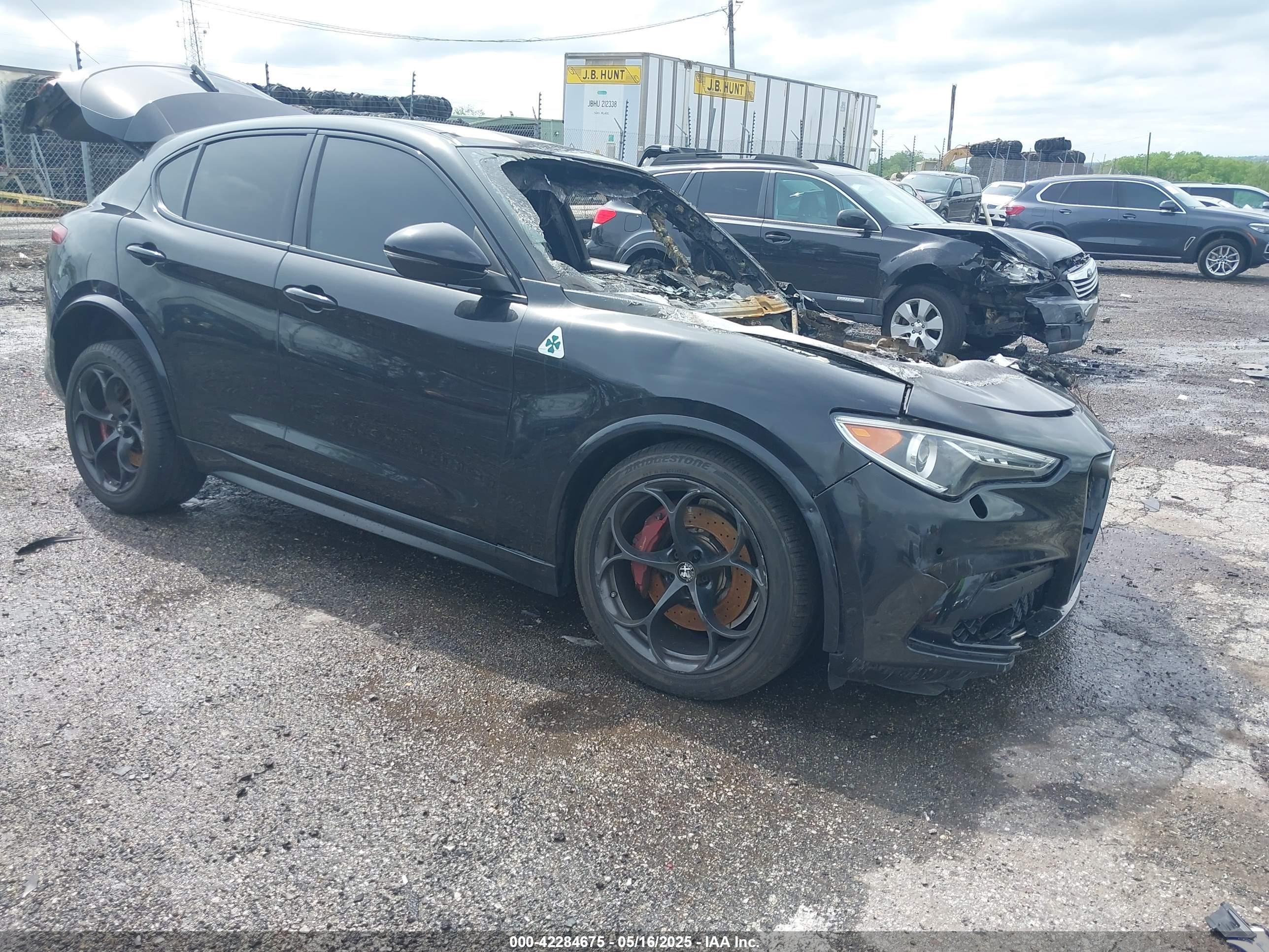 2018 Alfa Romeo Stelvio, VIN ZASFAKEV6J7C22226 — Burn