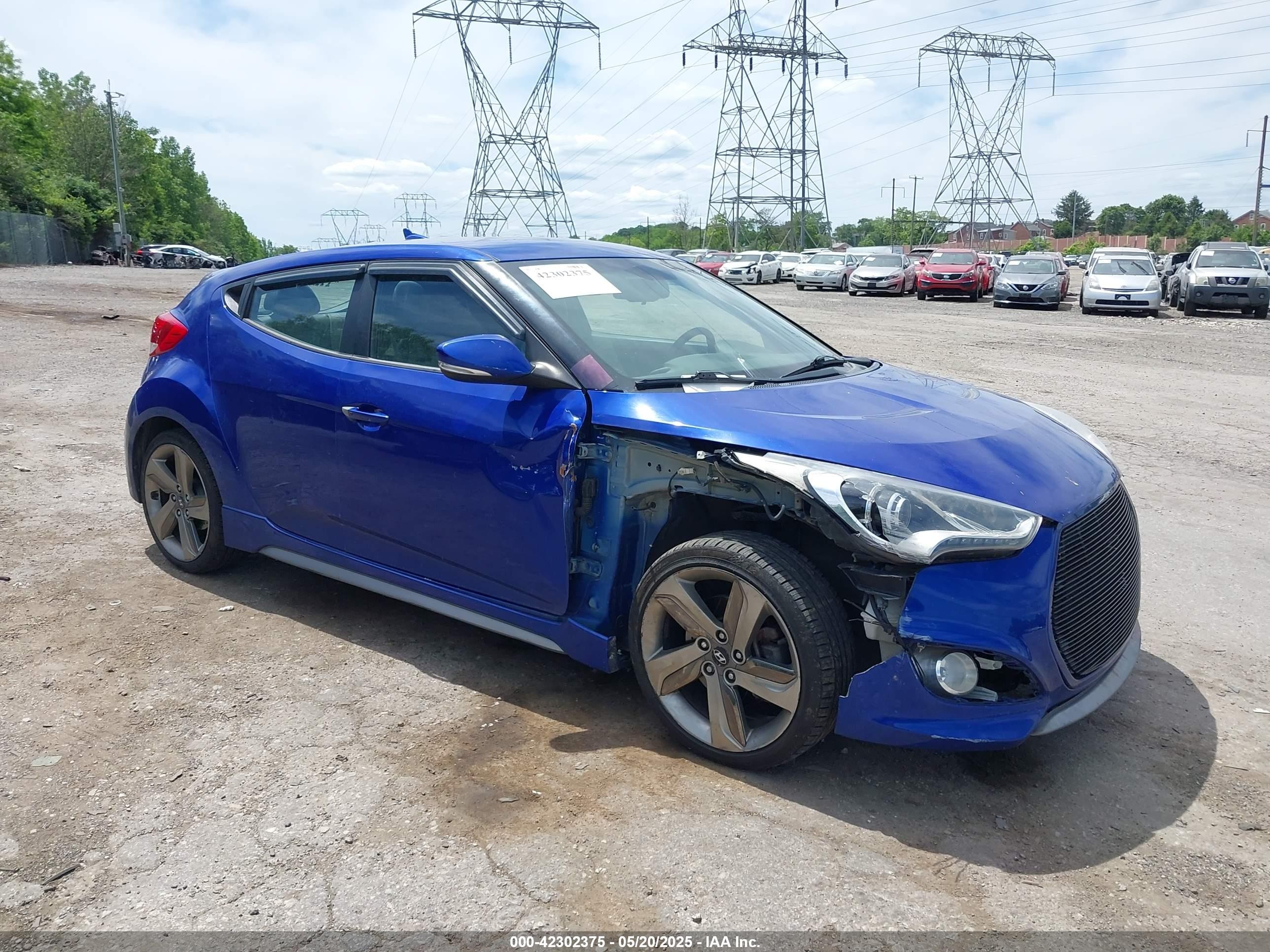 2013 Hyundai Veloster Turbo, VIN KMHTC6AE5DU095540 — Side