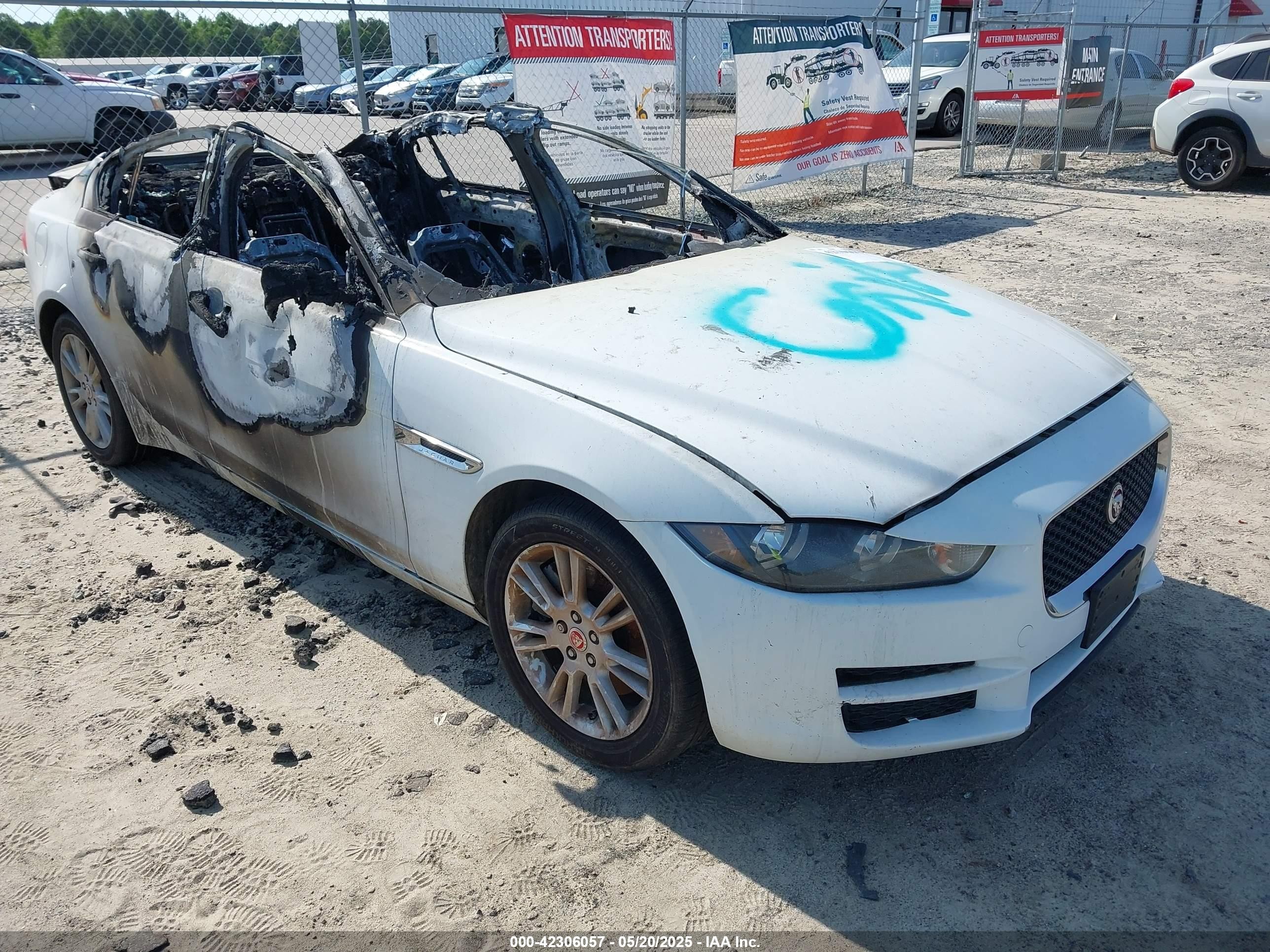 2017 Jaguar XE 25t Premium, VIN SAJAD4BG0HA954782 — Interior fire