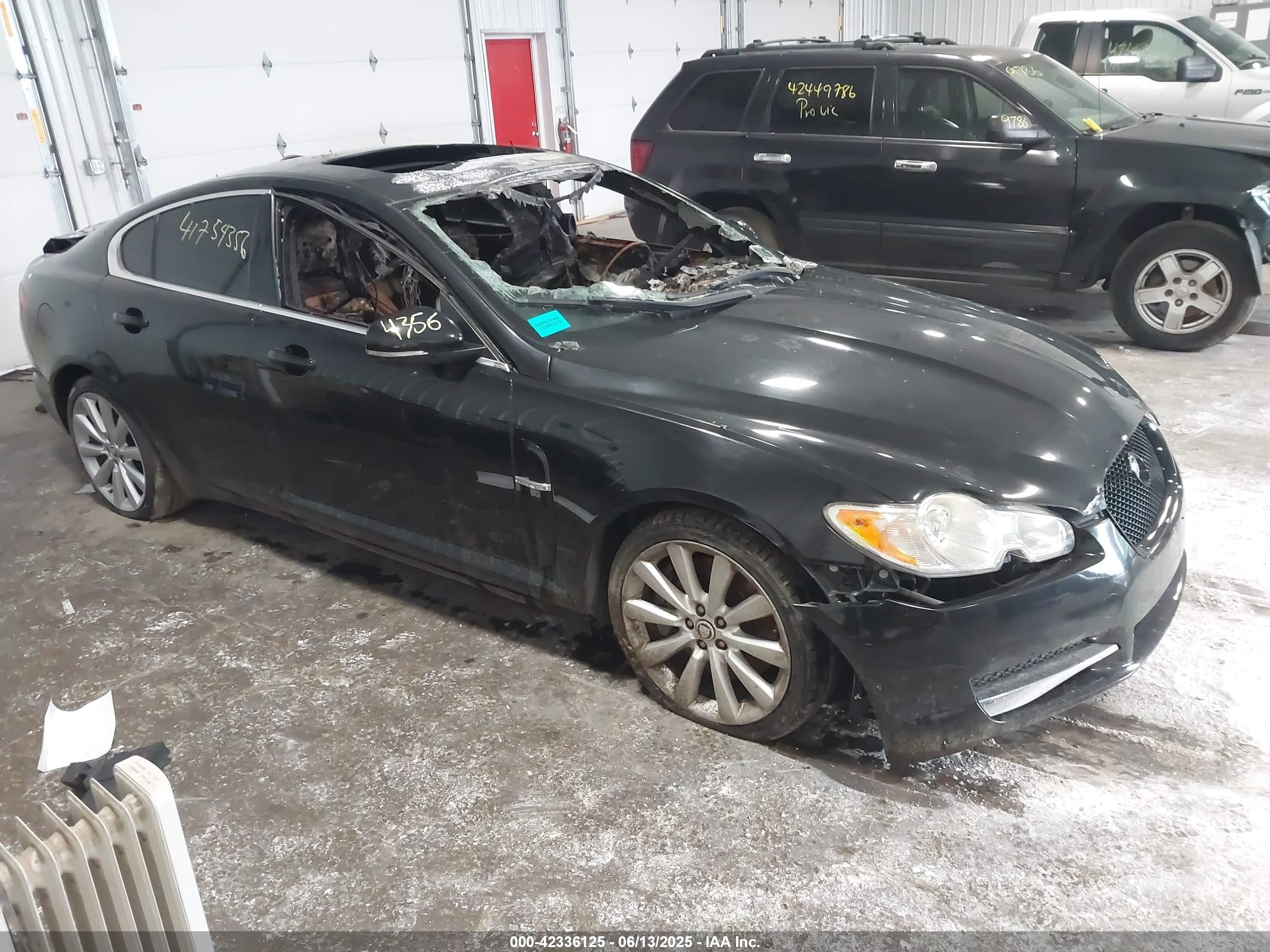 2010 Jaguar XF Premium Luxury, VIN SAJWA0GB7ALR77474 — Interior fire