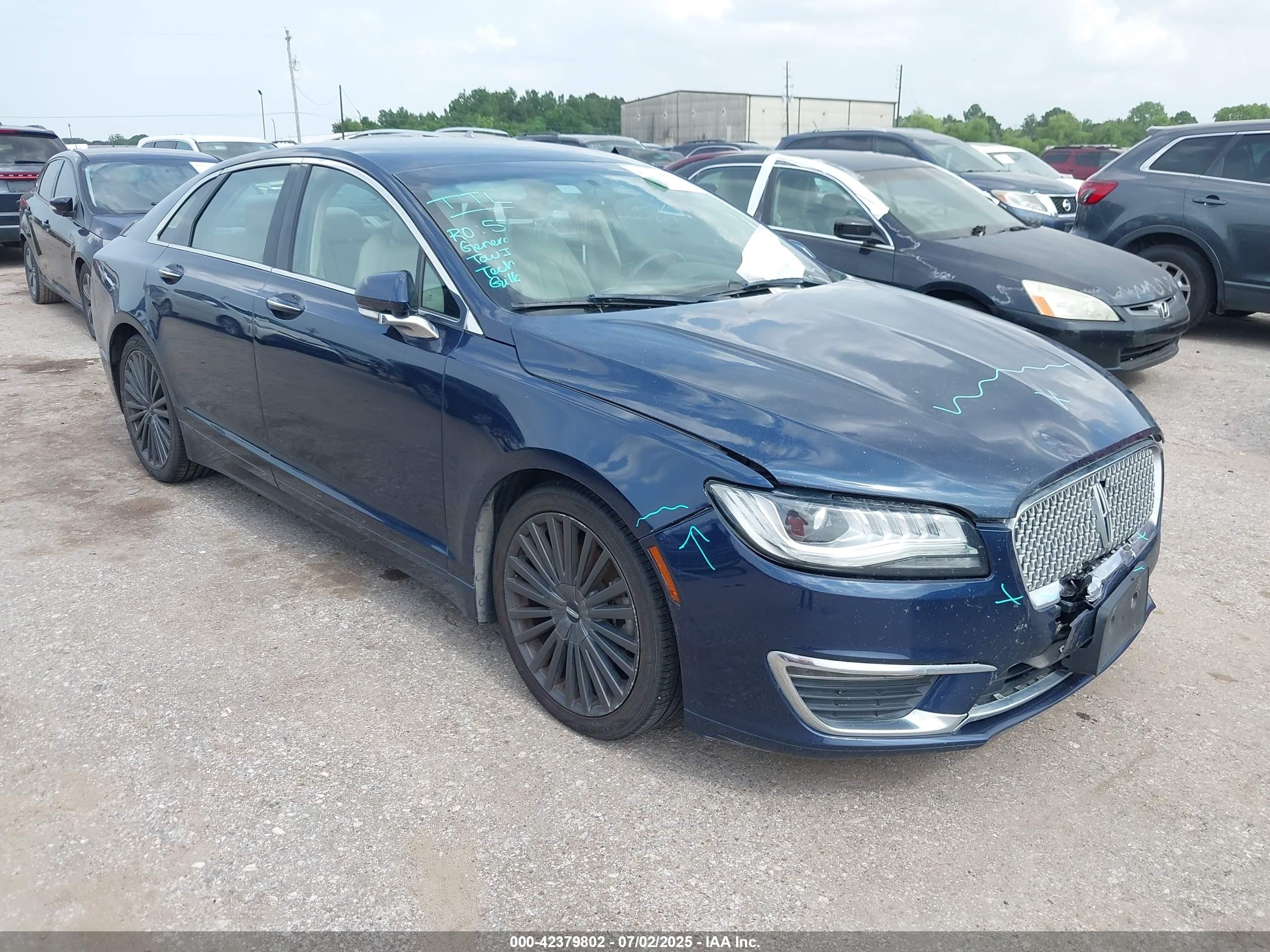 2017 Lincoln MKZ Reserve, VIN 3LN6L5E93HR662992 — Frame damage