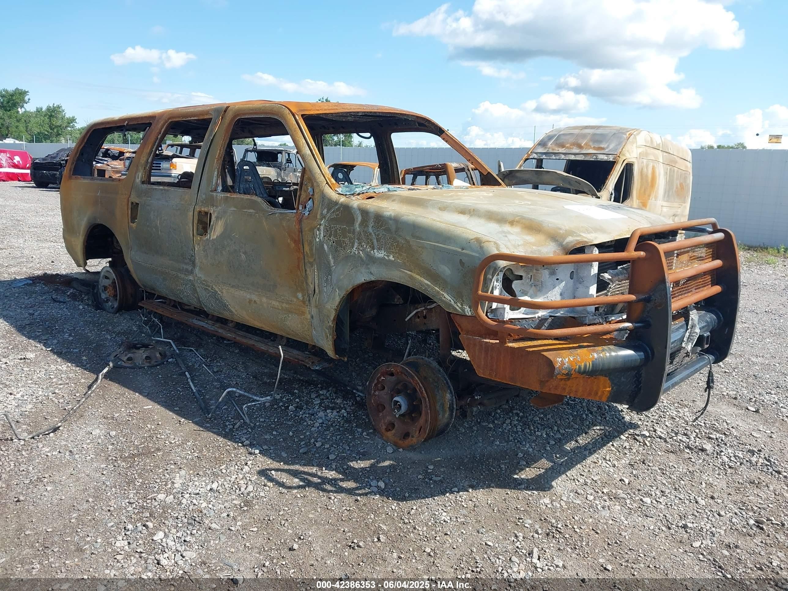 2002 Ford Excursion Limited, VIN 1FMSU43F12EB34389 — Burn