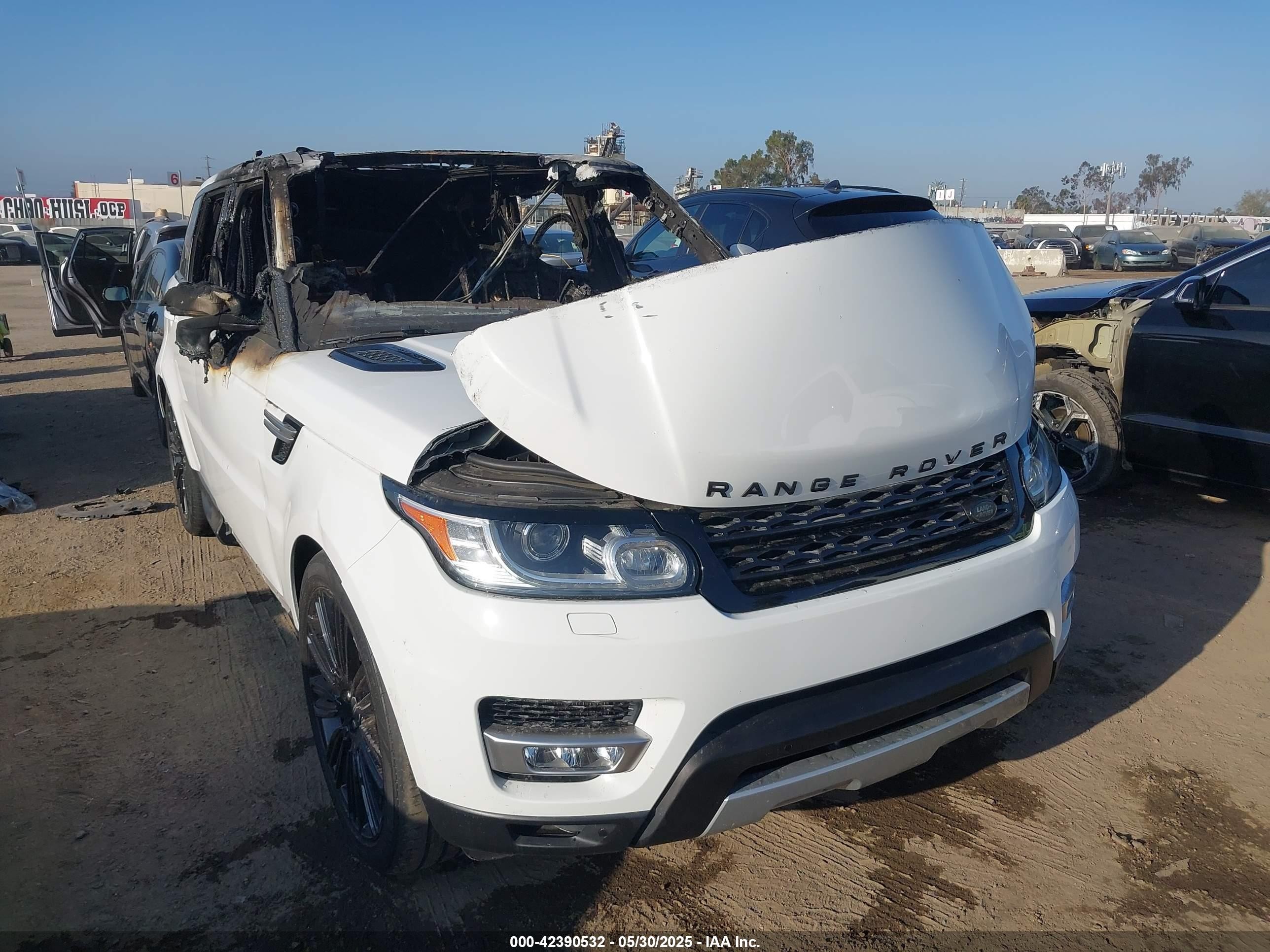 2017 Land Rover Range Rover Sport HSE, VIN SALWR2FV2HA160345 — Interior fire