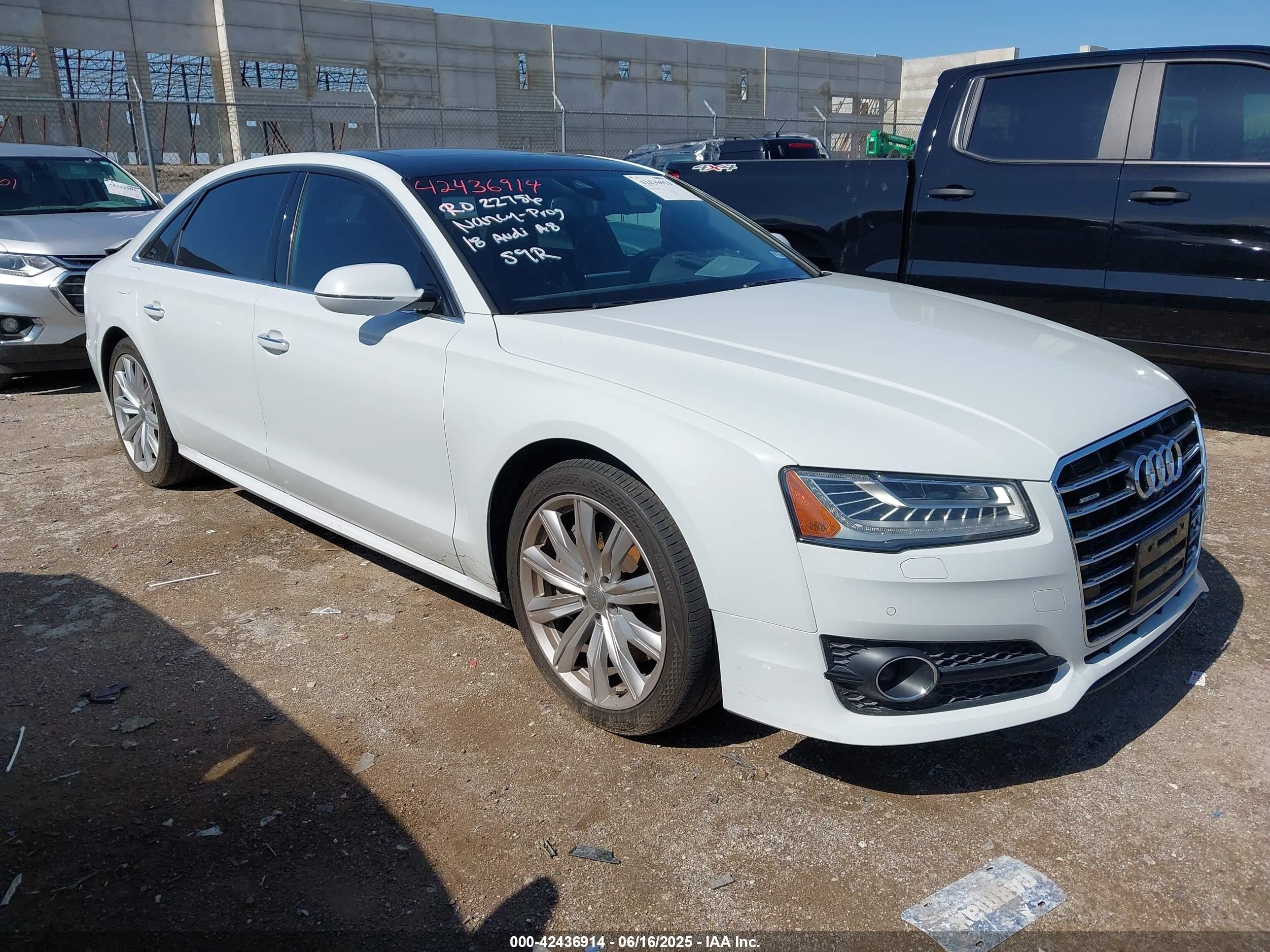 2018 Audi A8, VIN WAU44AFD3JN000288 — Rear end