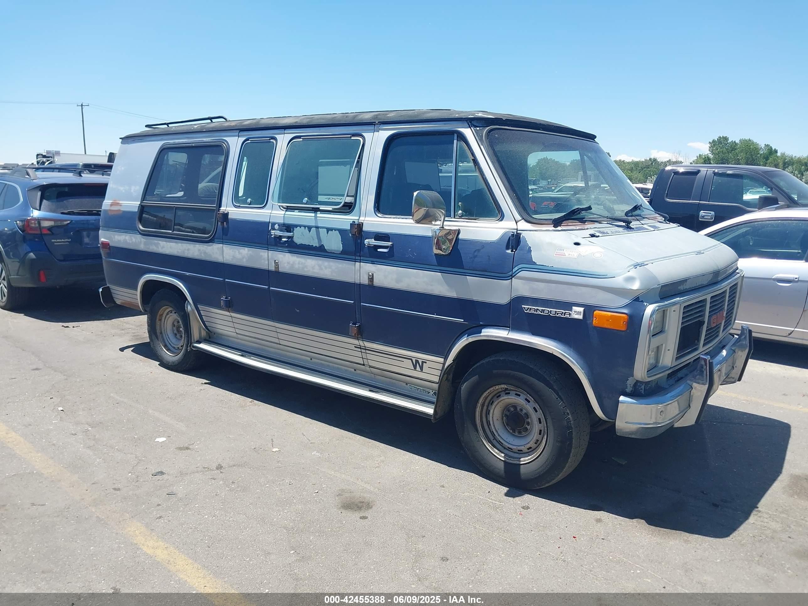 1987 GMC Vandura, VIN 1GDEG25K4H7517257 — Rollover