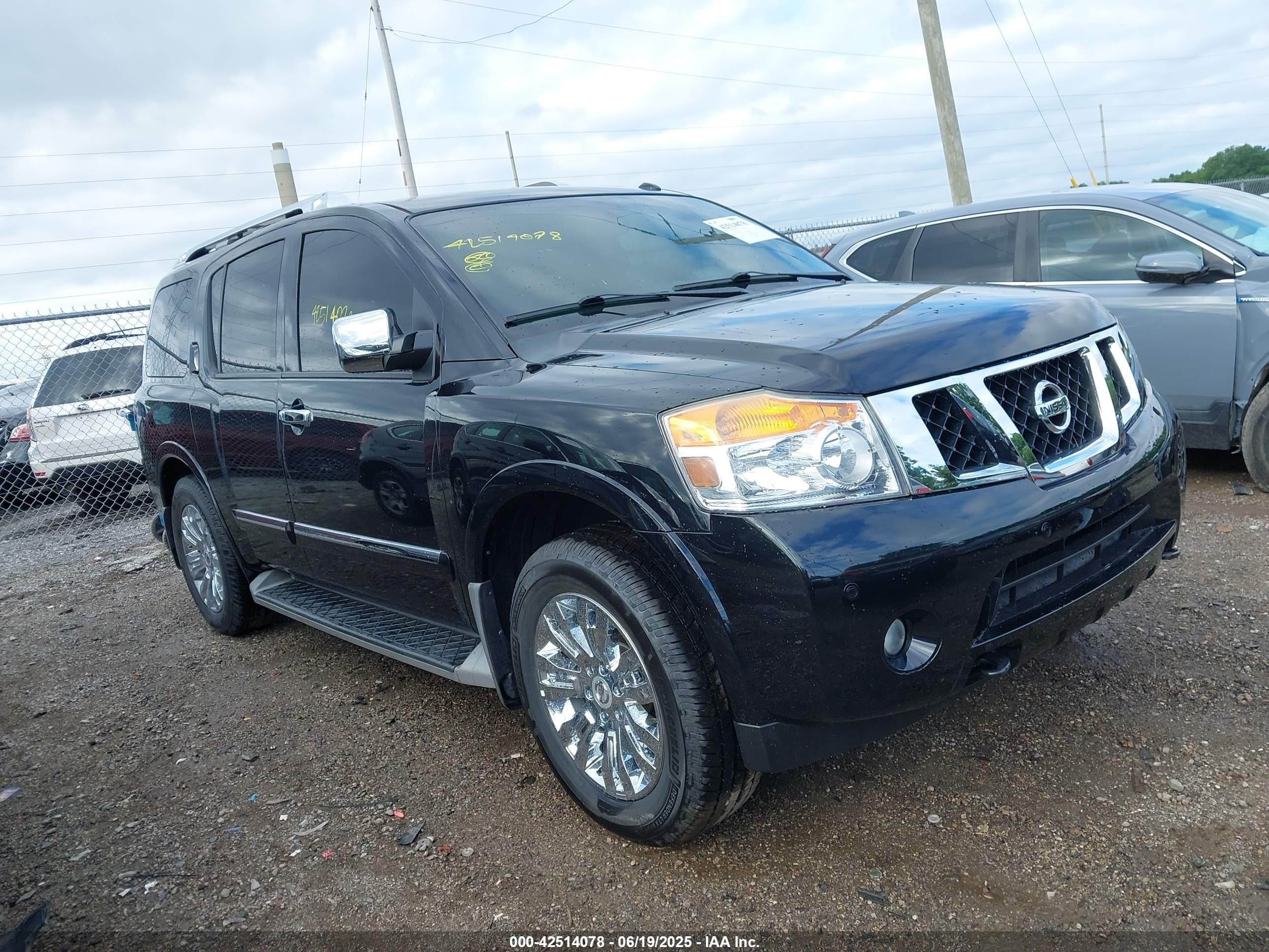 2015 Nissan Armada Platinum, VIN 5N1AA0NEXFN612770 — Front end