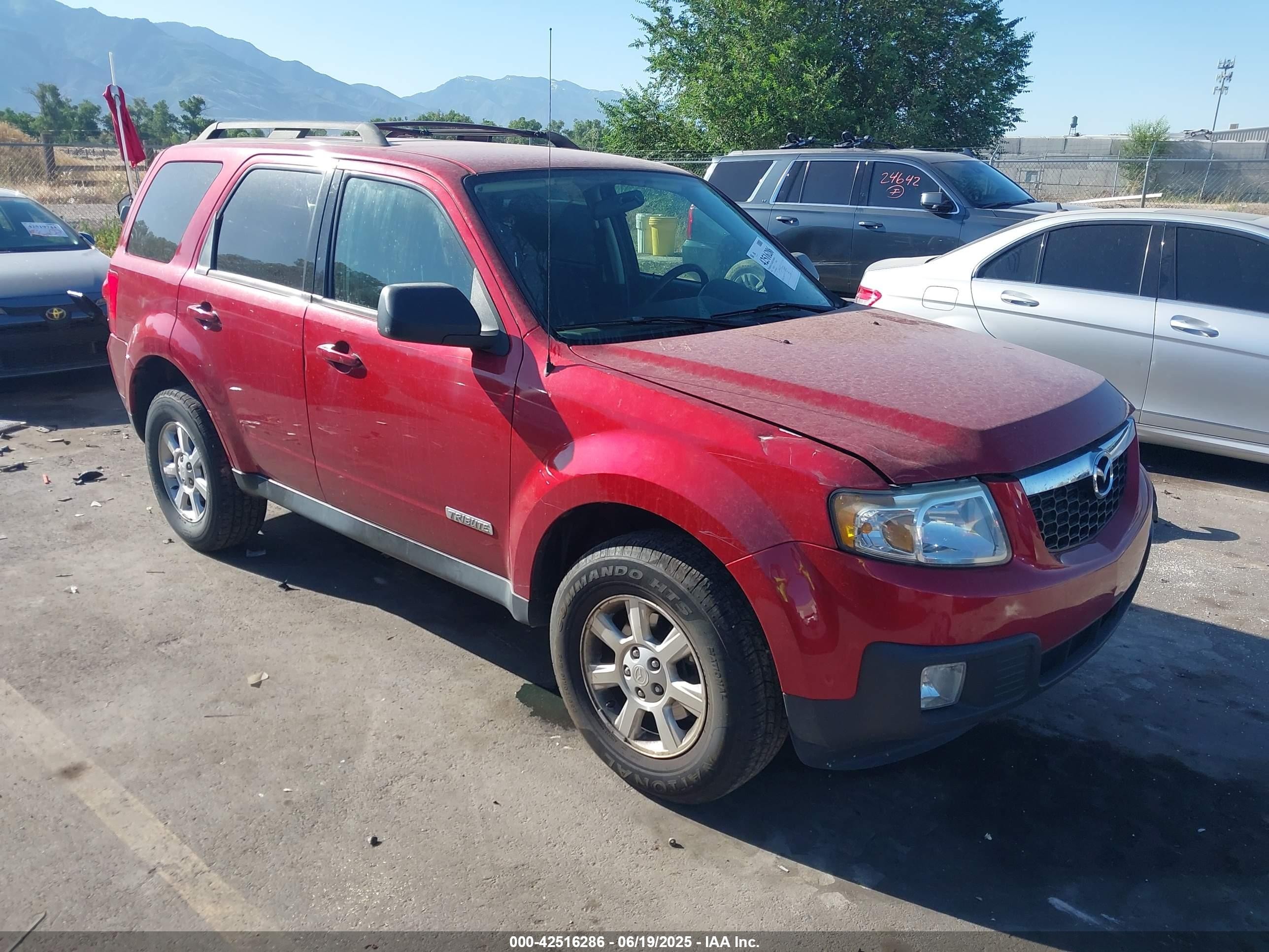 2008 Mazda Tribute Grand Touring, VIN 4F2CZ02Z98KM30429 — Rear end