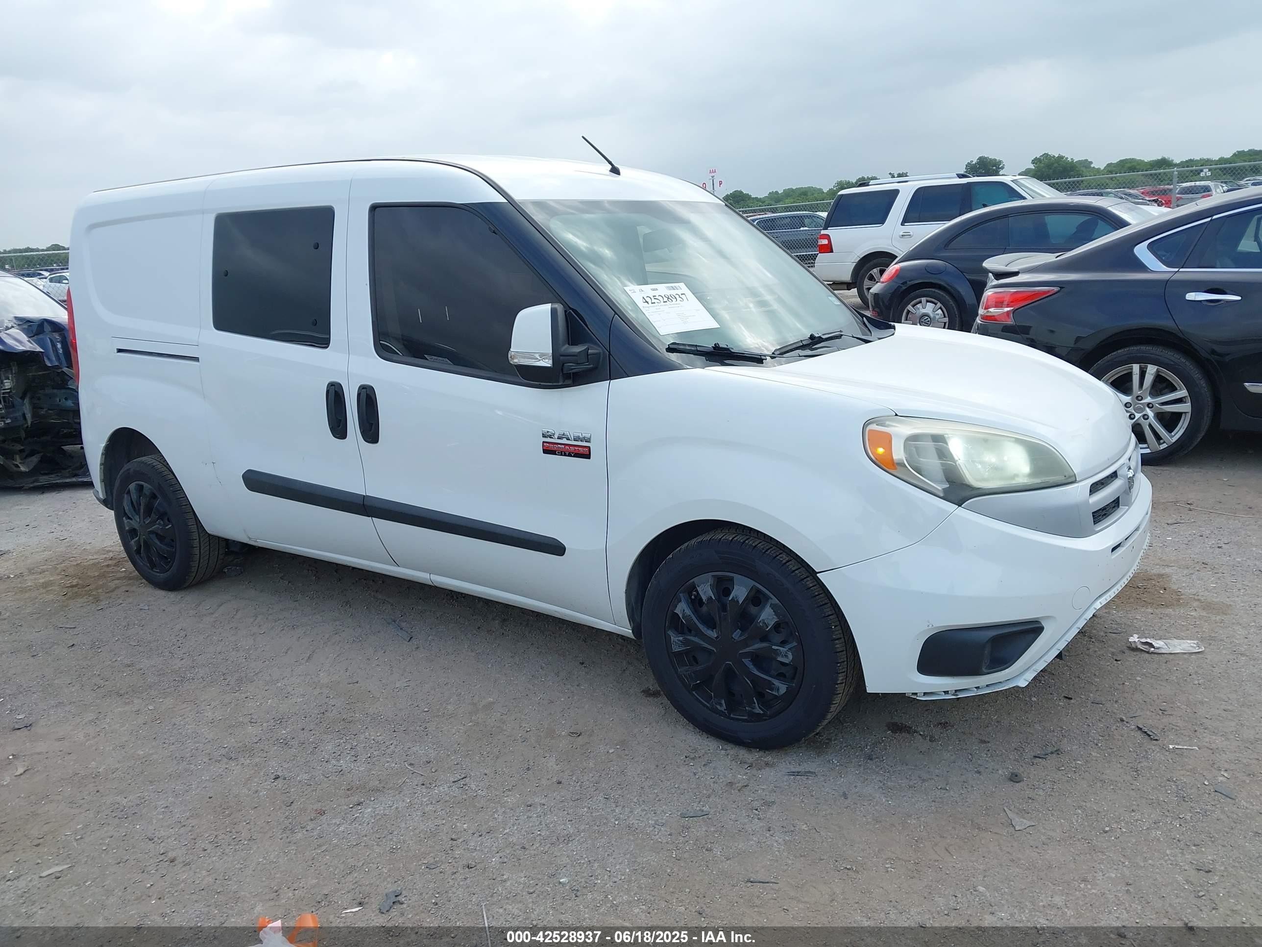 2016 Ram ProMaster City Cargo Tradesman SLT, VIN ZFBERFBT9G6C61839 — Auction photo