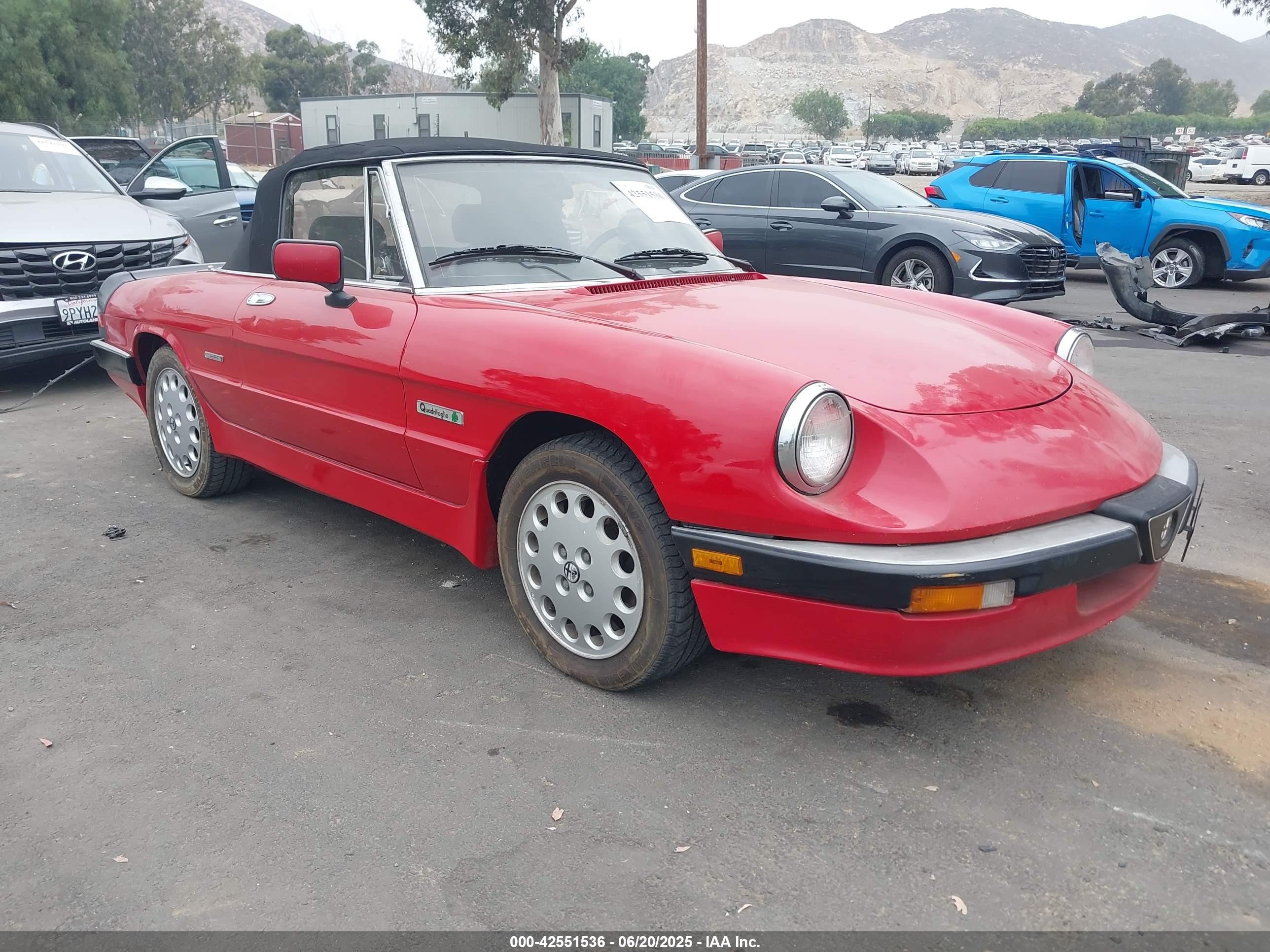 1986 Alfa Romeo Spider Veloce, VIN ZARBA5418G1040472 — Mechanical
