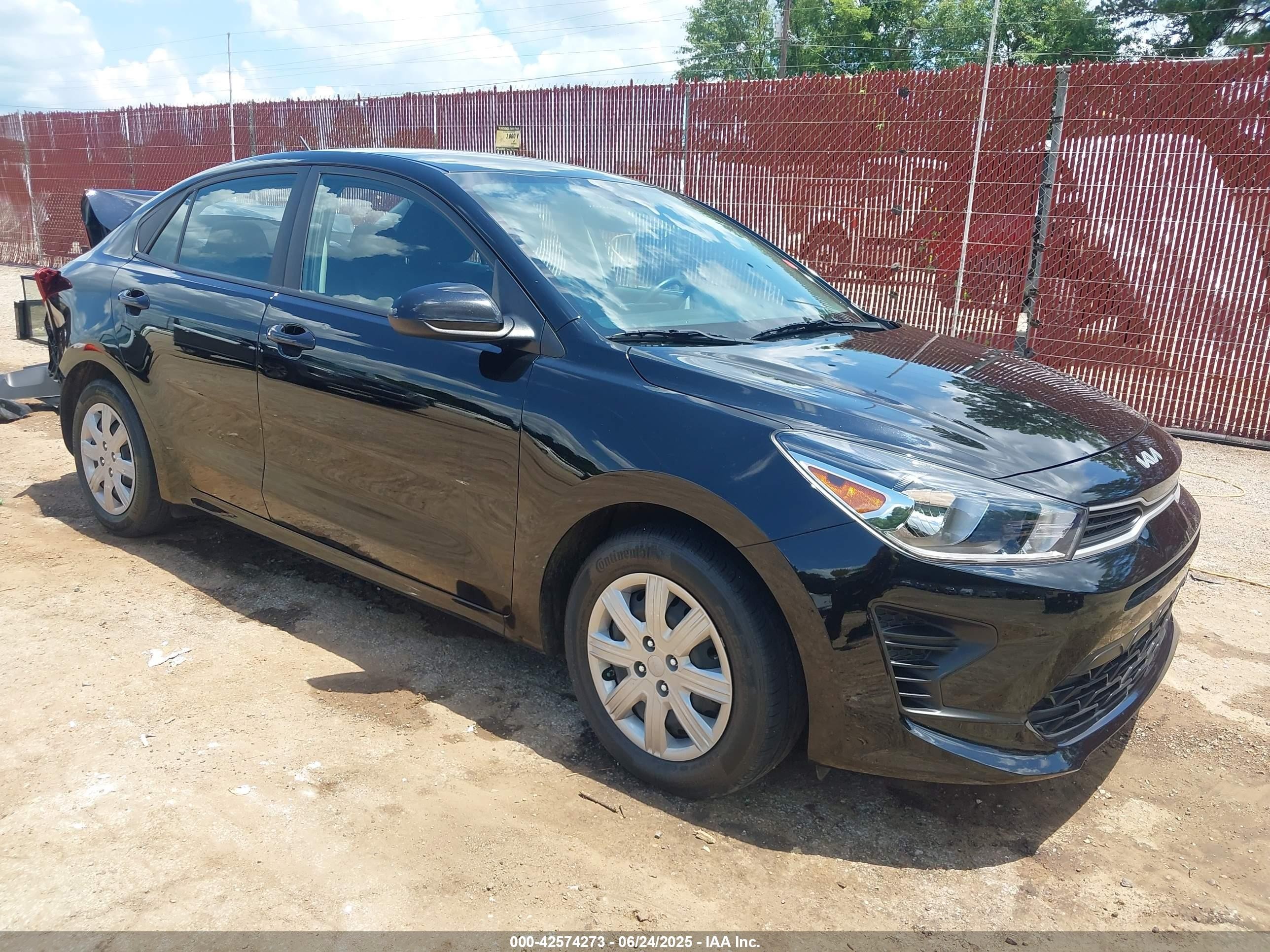 2023 Kia Rio S, VIN 3KPA24ADXPE606060 — Rear end