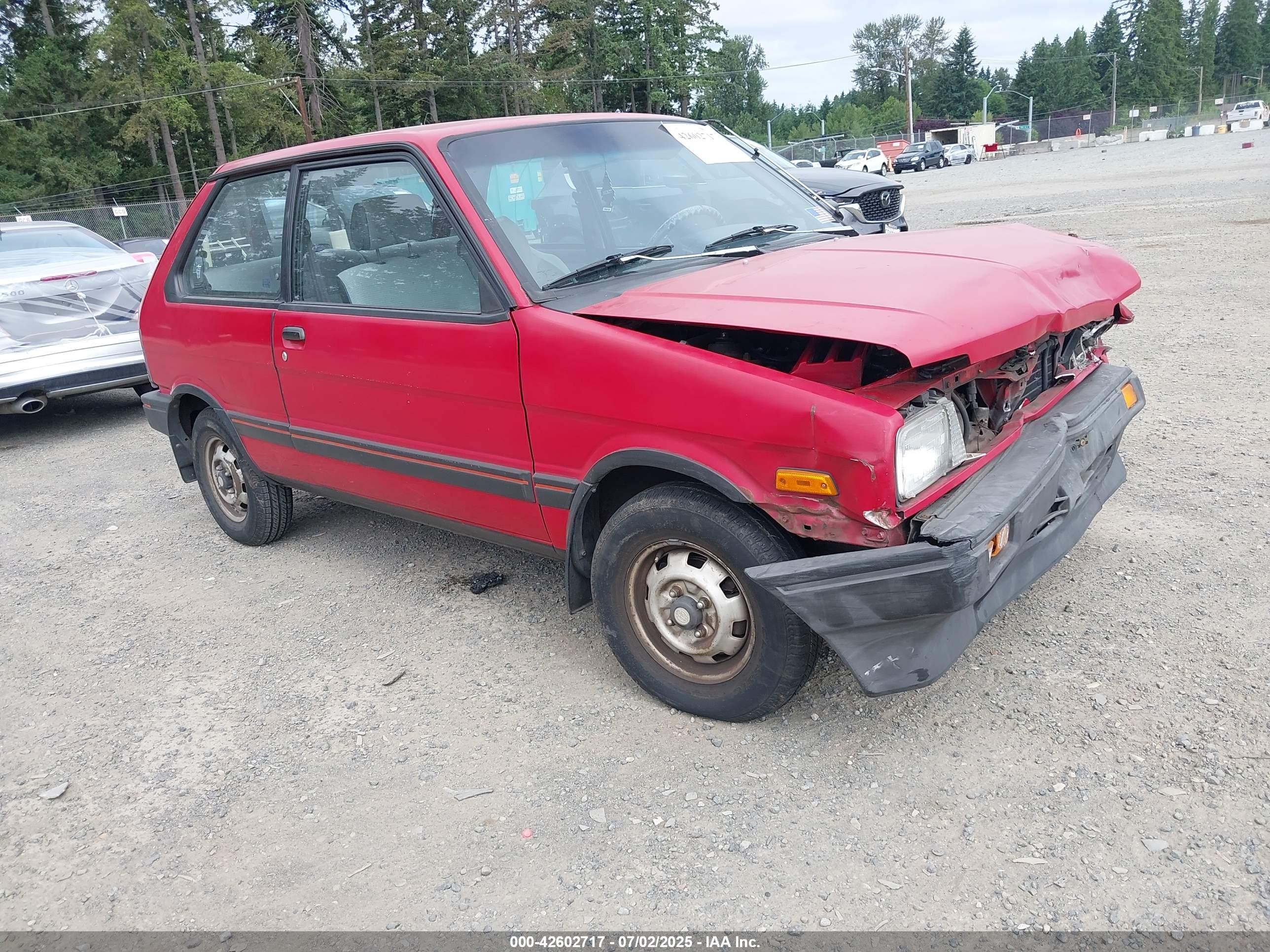 1988 Subaru Justy, VIN JF1KA73A3JB717894 — Front end