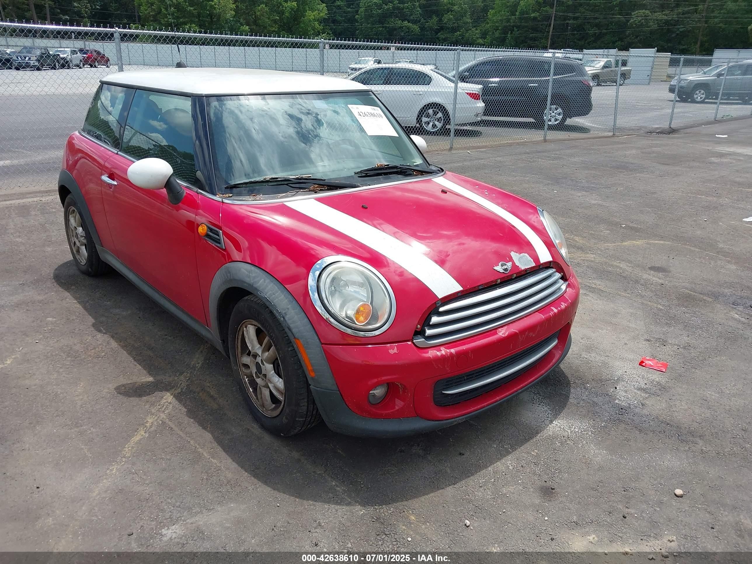 2012 MINI Hardtop, VIN WMWSU3C51CT255374 — Biohazard / chemical
