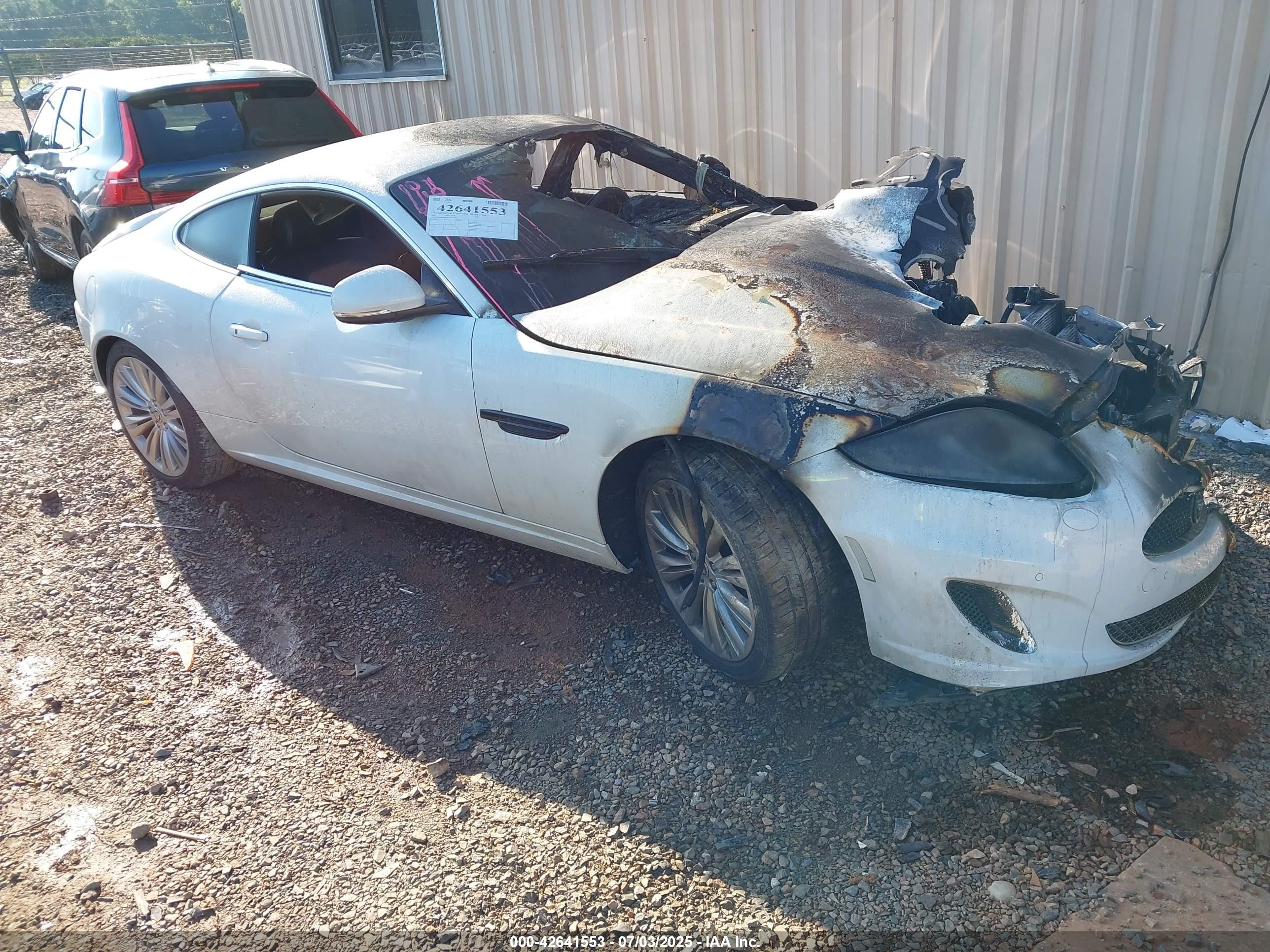 2012 Jaguar XK, VIN SAJWA4FB4CLB48330 — Engine fire