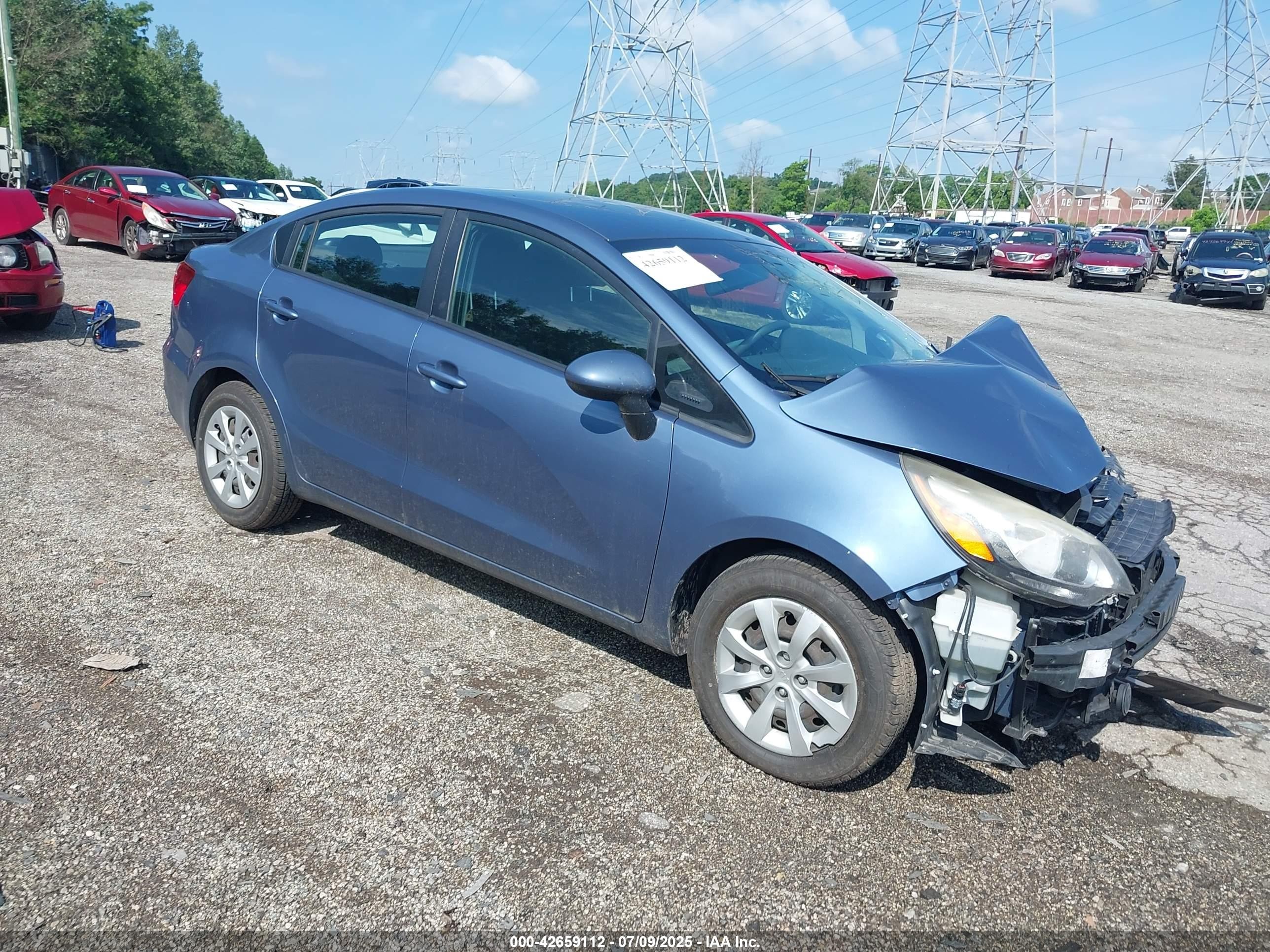 2016 Kia Rio LX, VIN KNADM4A38G6646123 — Front end