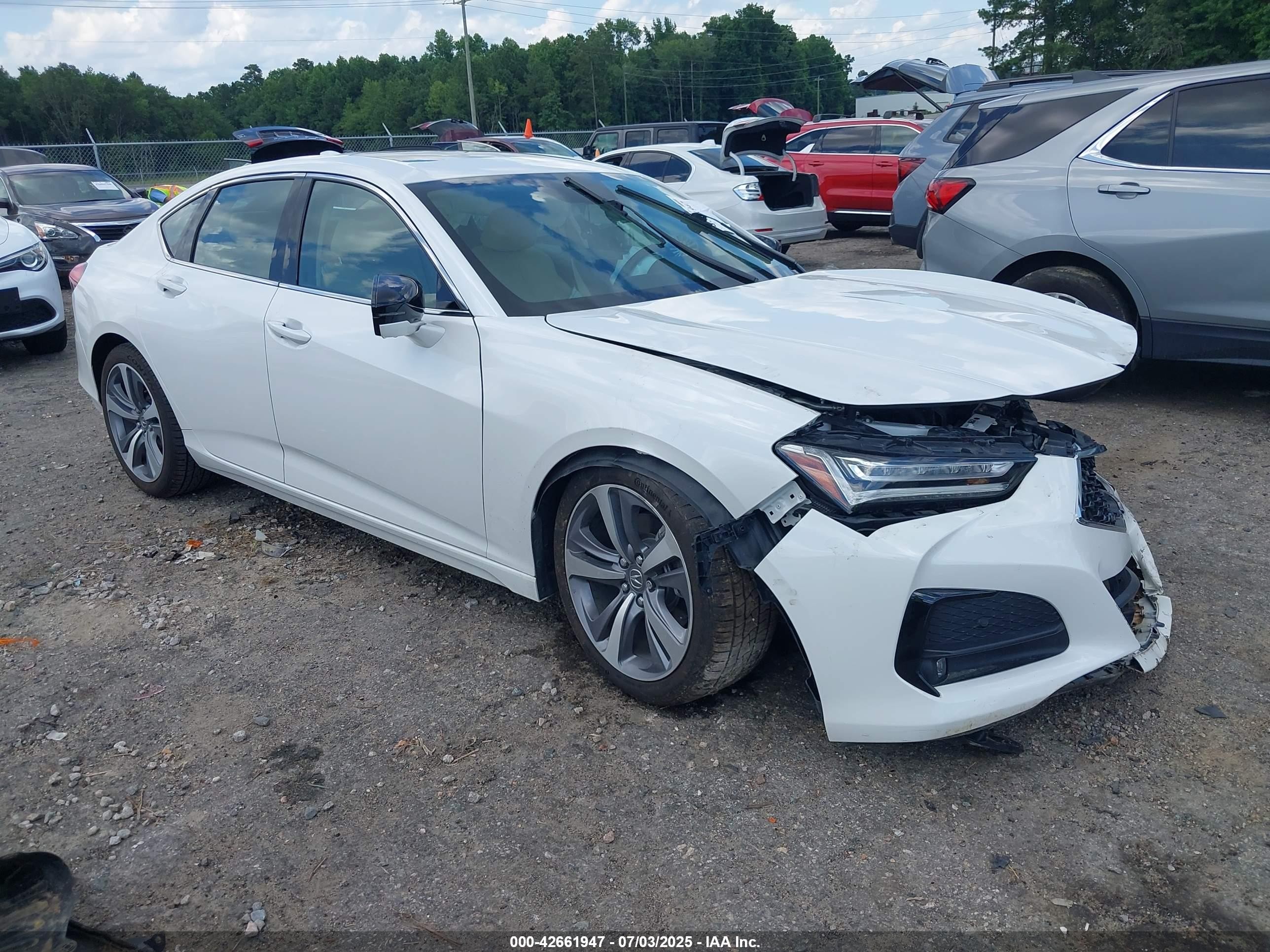 2021 Acura TLX Advance, VIN 19UUB5F69MA008278 — Front end