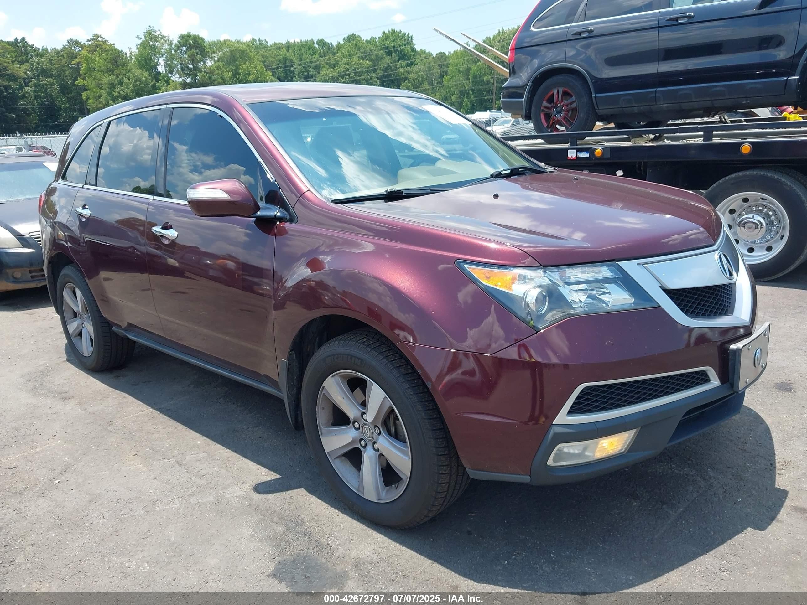 2012 Acura MDX Technology, VIN 2HNYD2H49CH541438 — Side