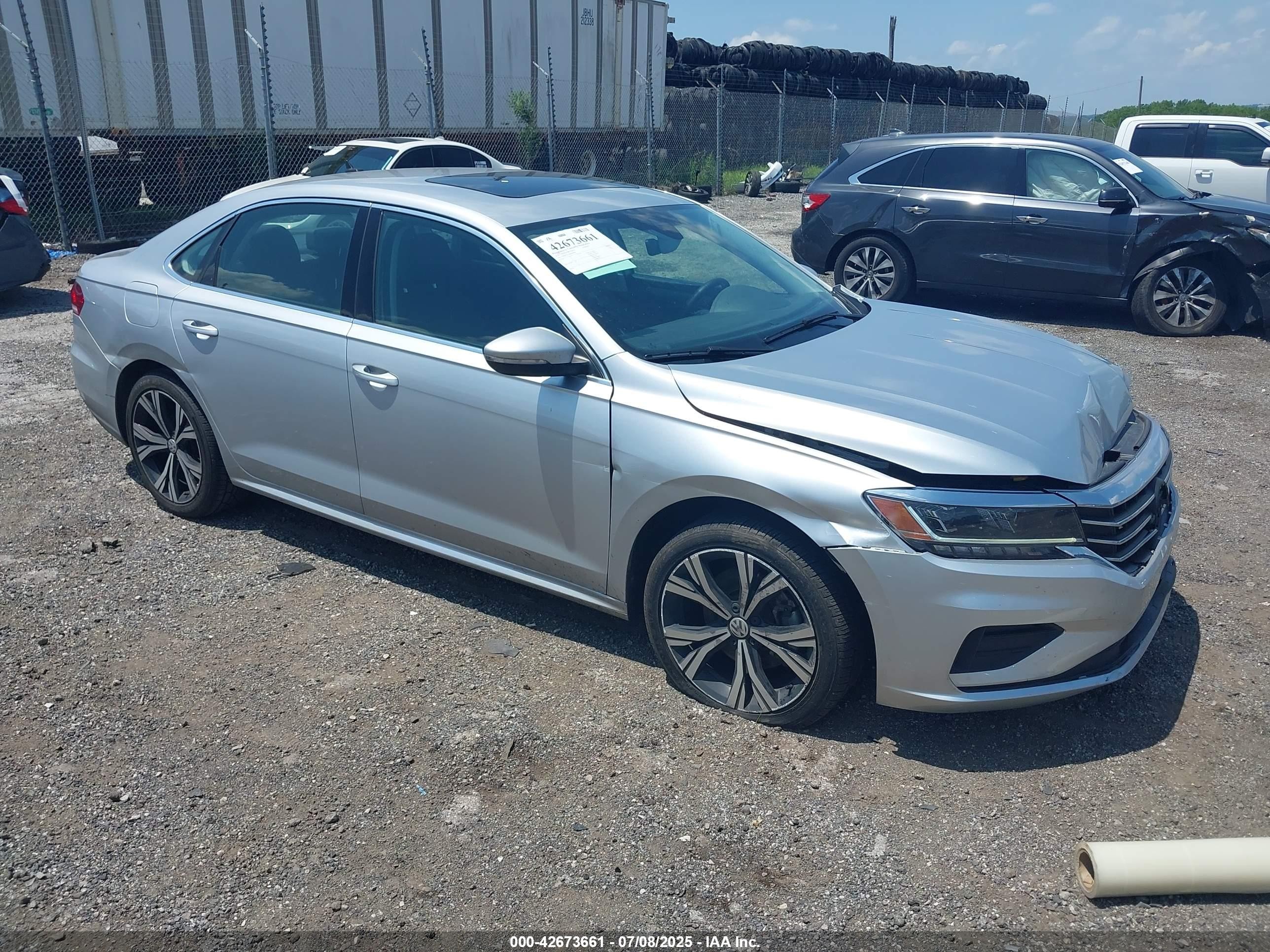 2021 Volkswagen Passat SE, VIN 1VWSA7A3XMC009006 — Frame damage