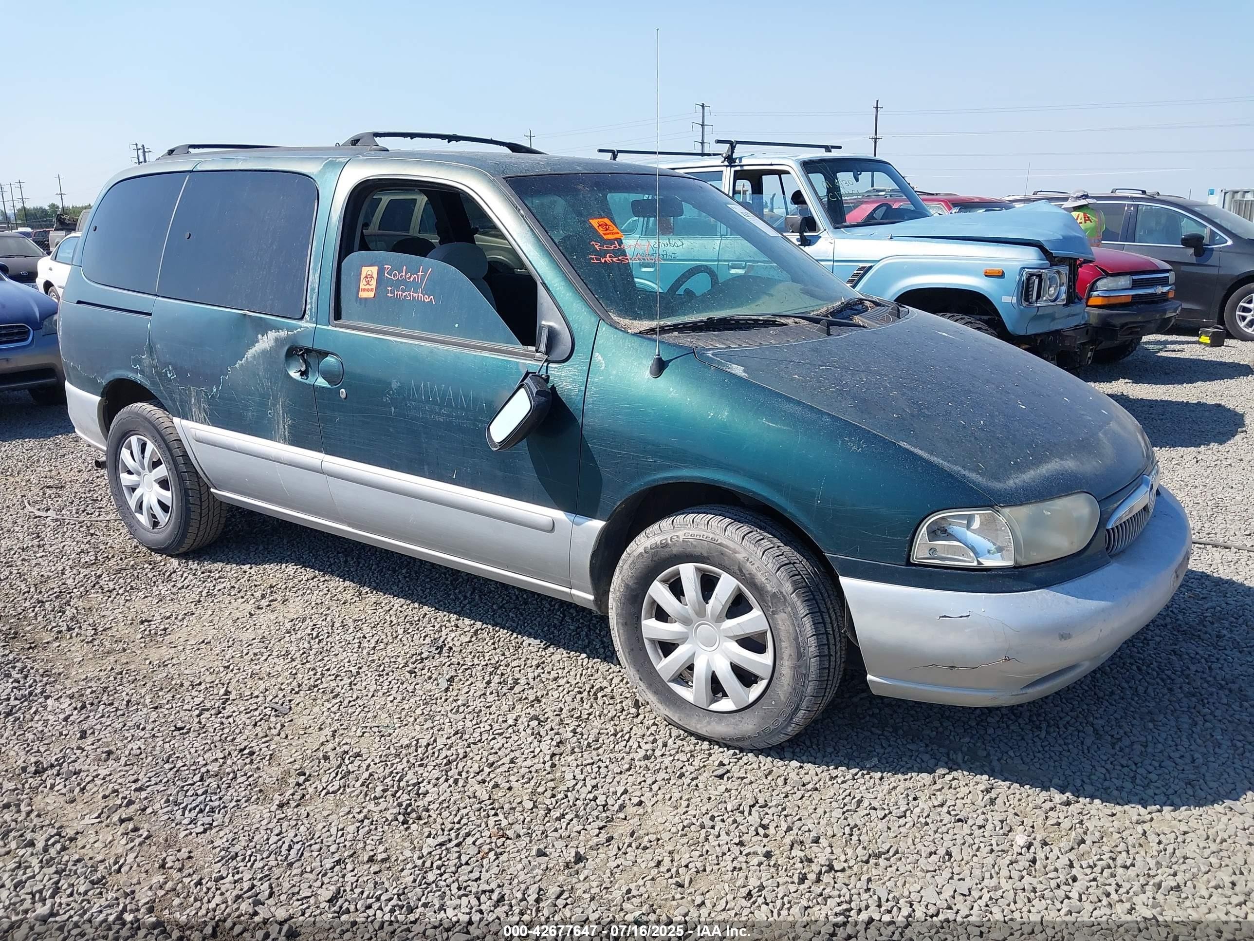 1999 Mercury Villager, VIN 4M2XV11T5XDJ10585 — Обычный износ