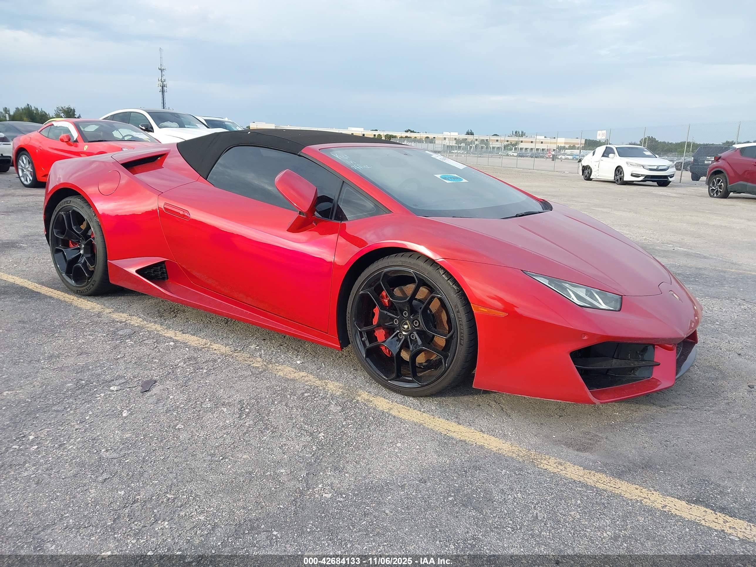 2017 Lamborghini Huracan, VIN ZHWUR2ZFXHLA07469 — Theft recovery
