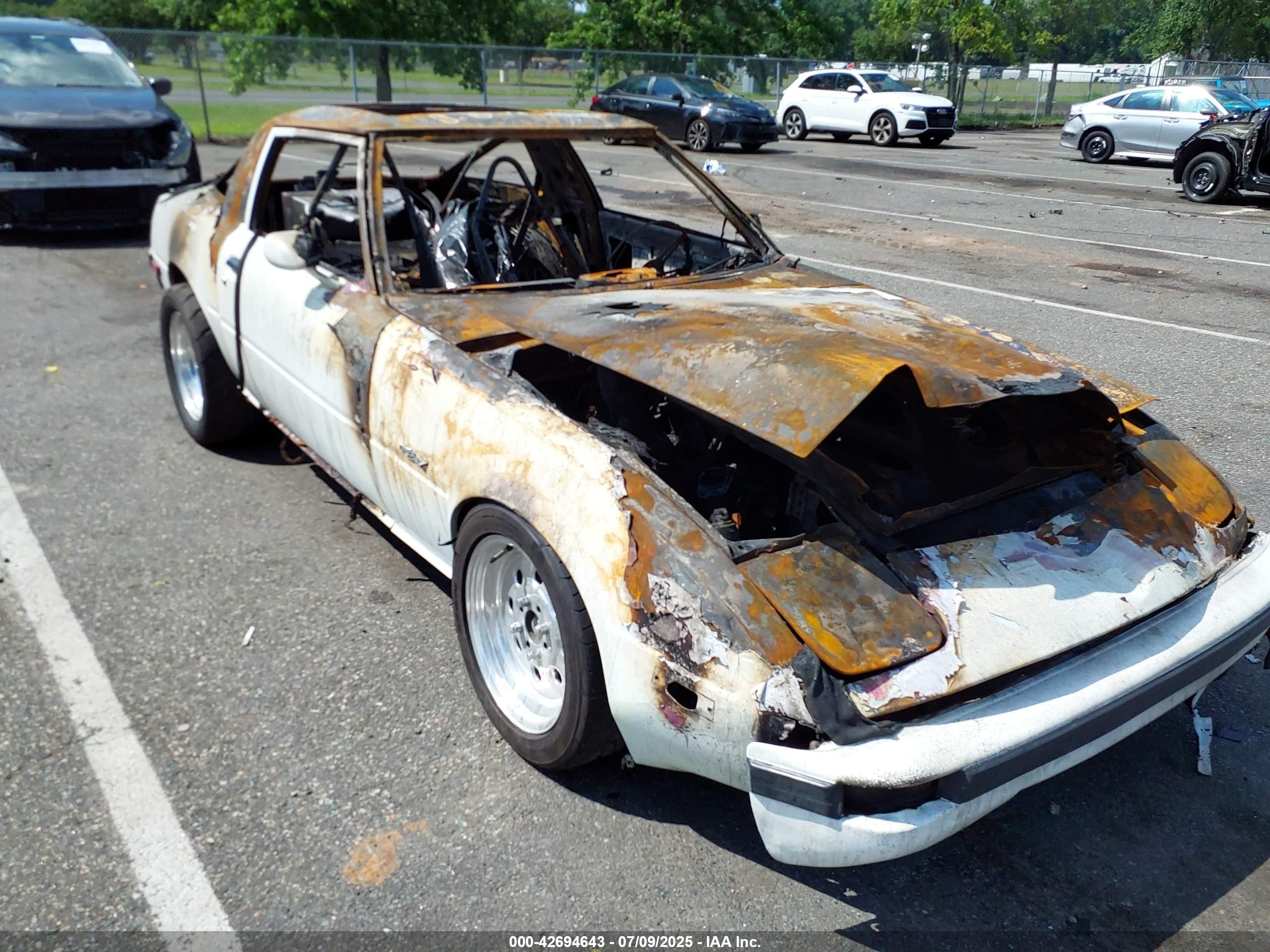 1985 Mazda RX-7 GS, VIN JM1FB3317F0888880 — Burn