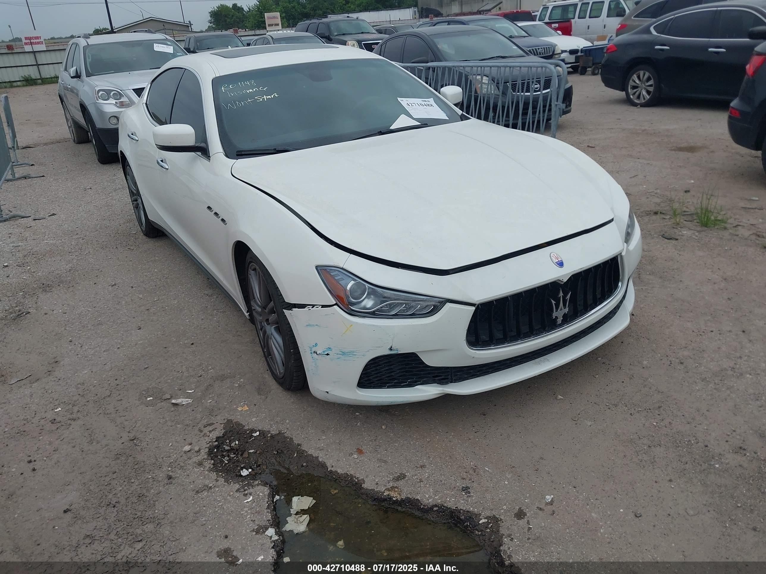 2015 Maserati Ghibli S Q4, VIN ZAM57RTA2F1151768 — Механическое