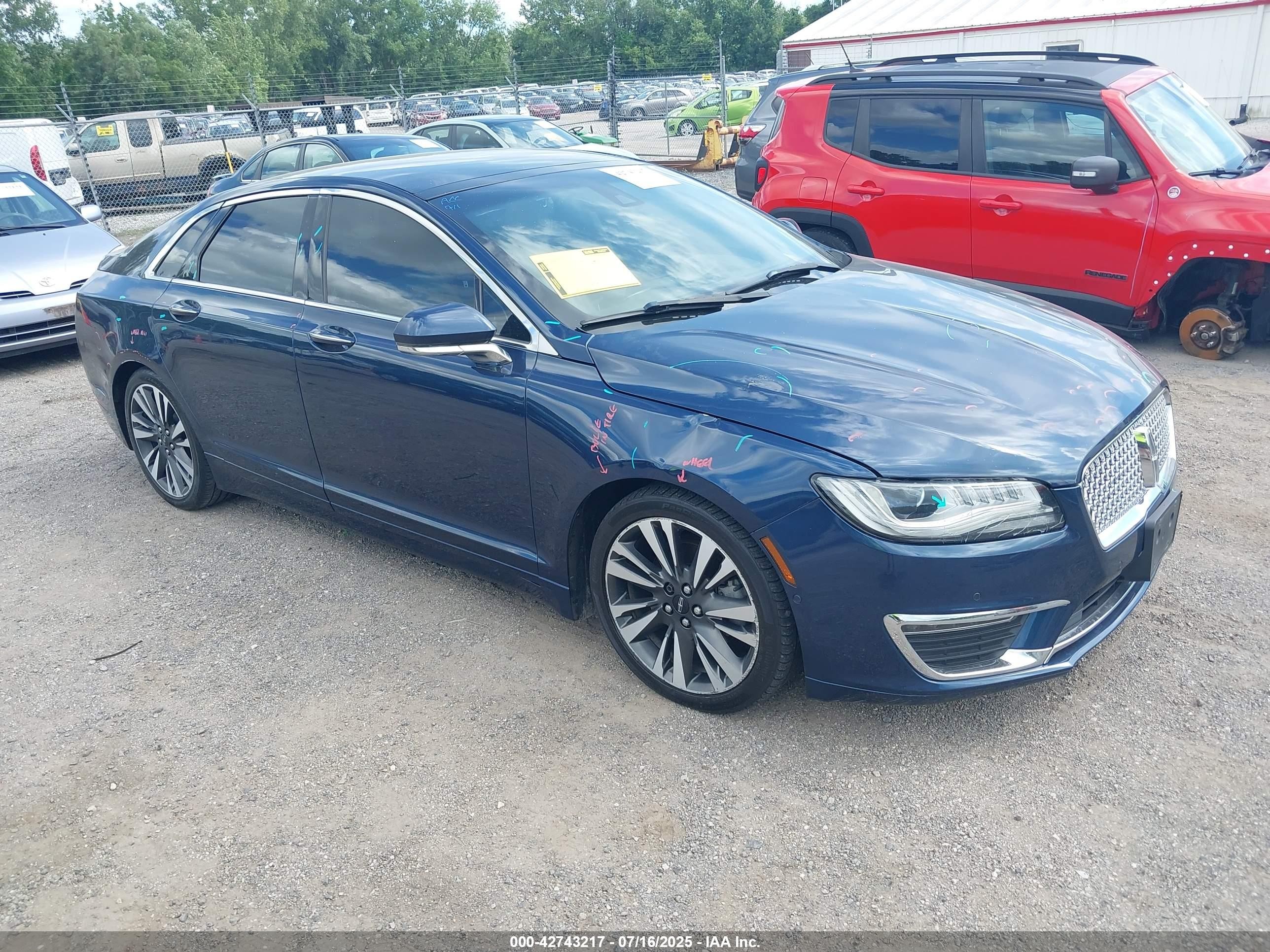 2017 Lincoln MKZ Hybrid Reserve, VIN 3LN6L5MU7HR653296 — Storm