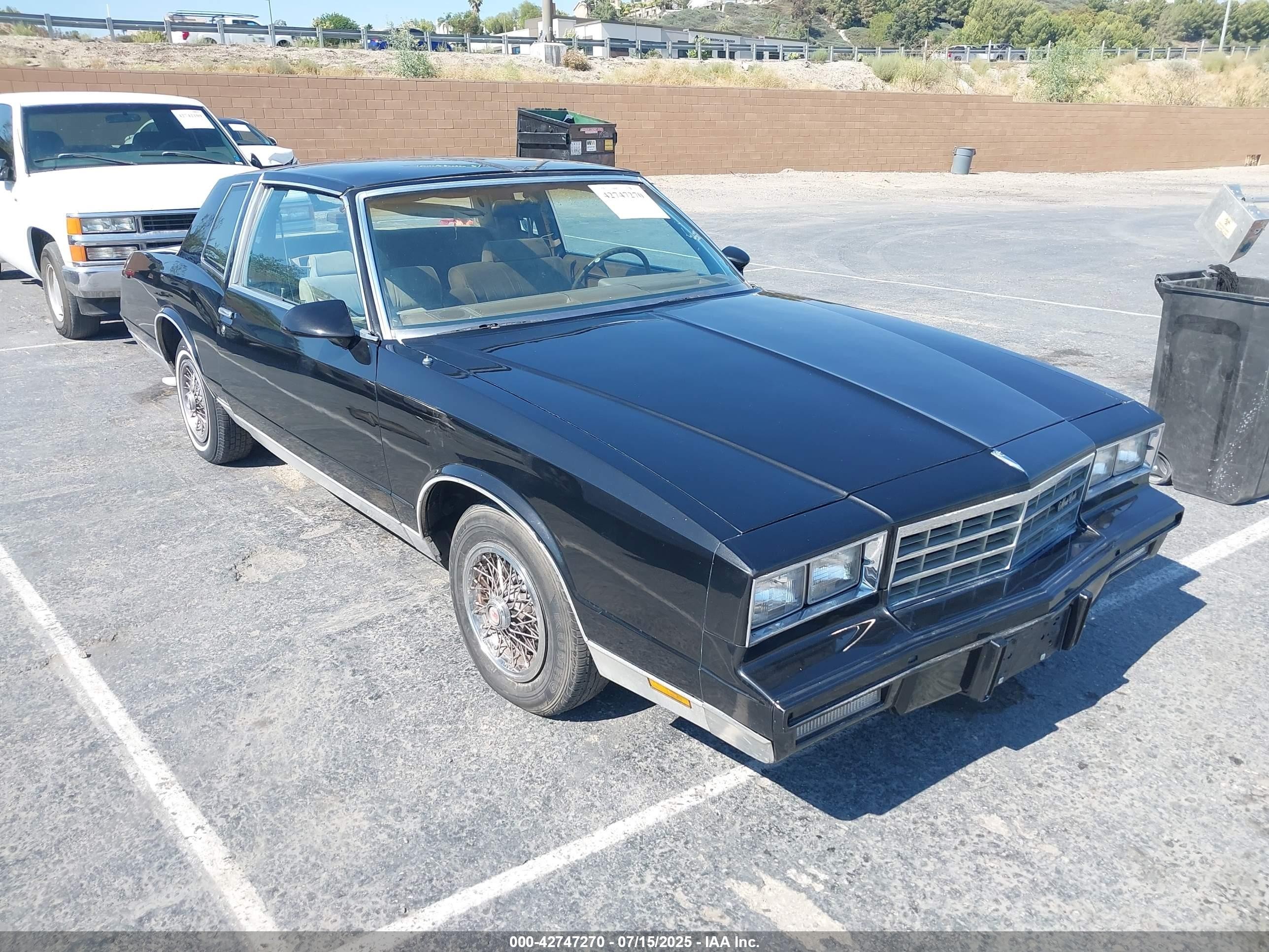 1986 Chevrolet Monte Carlo Sport SS, VIN 1G1GZ37H7GR117672 — Interior fire