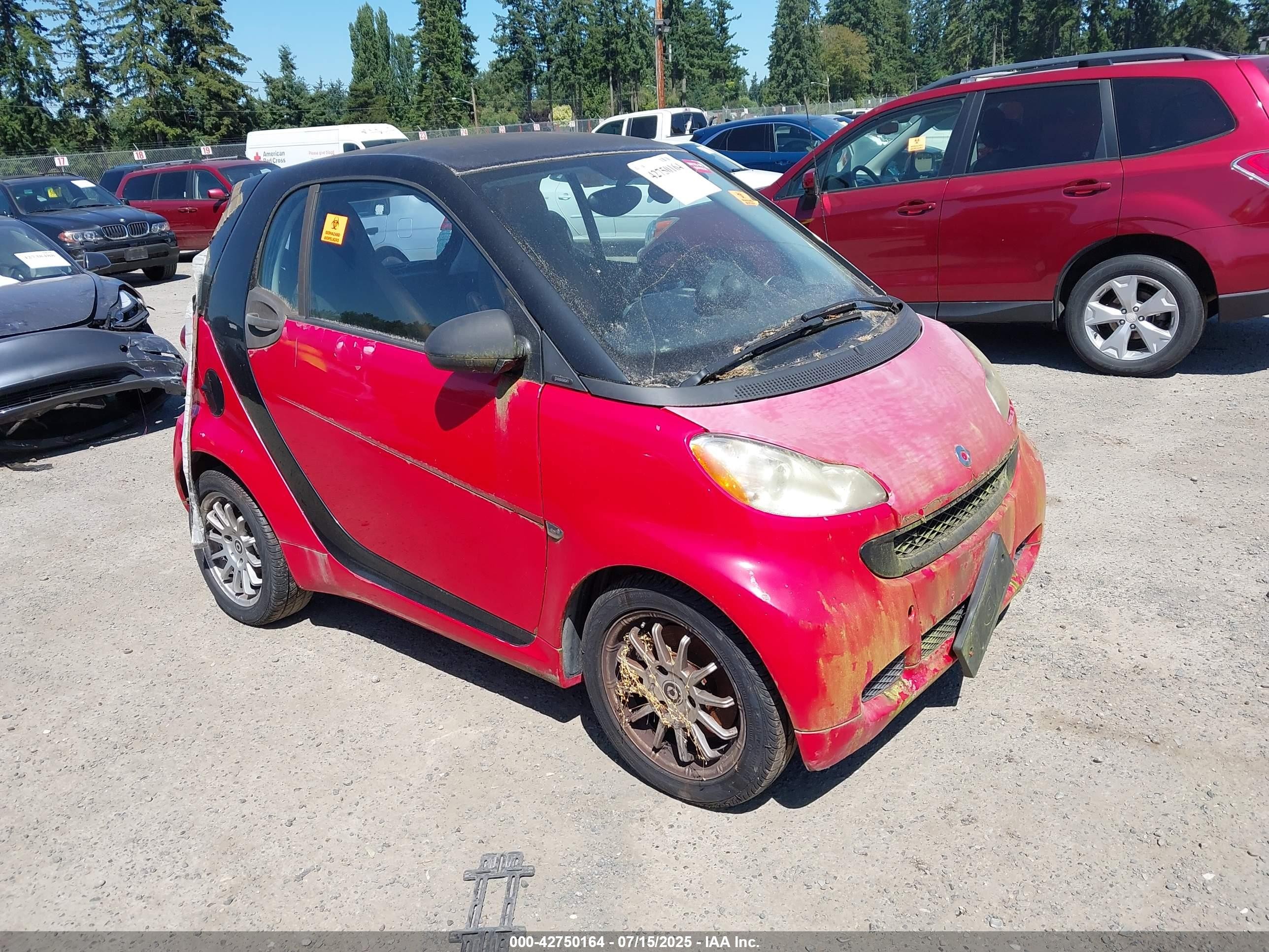 2012 Smart fortwo Pure, VIN WMEEJ3BA6CK527612 — Biohazard / chemical