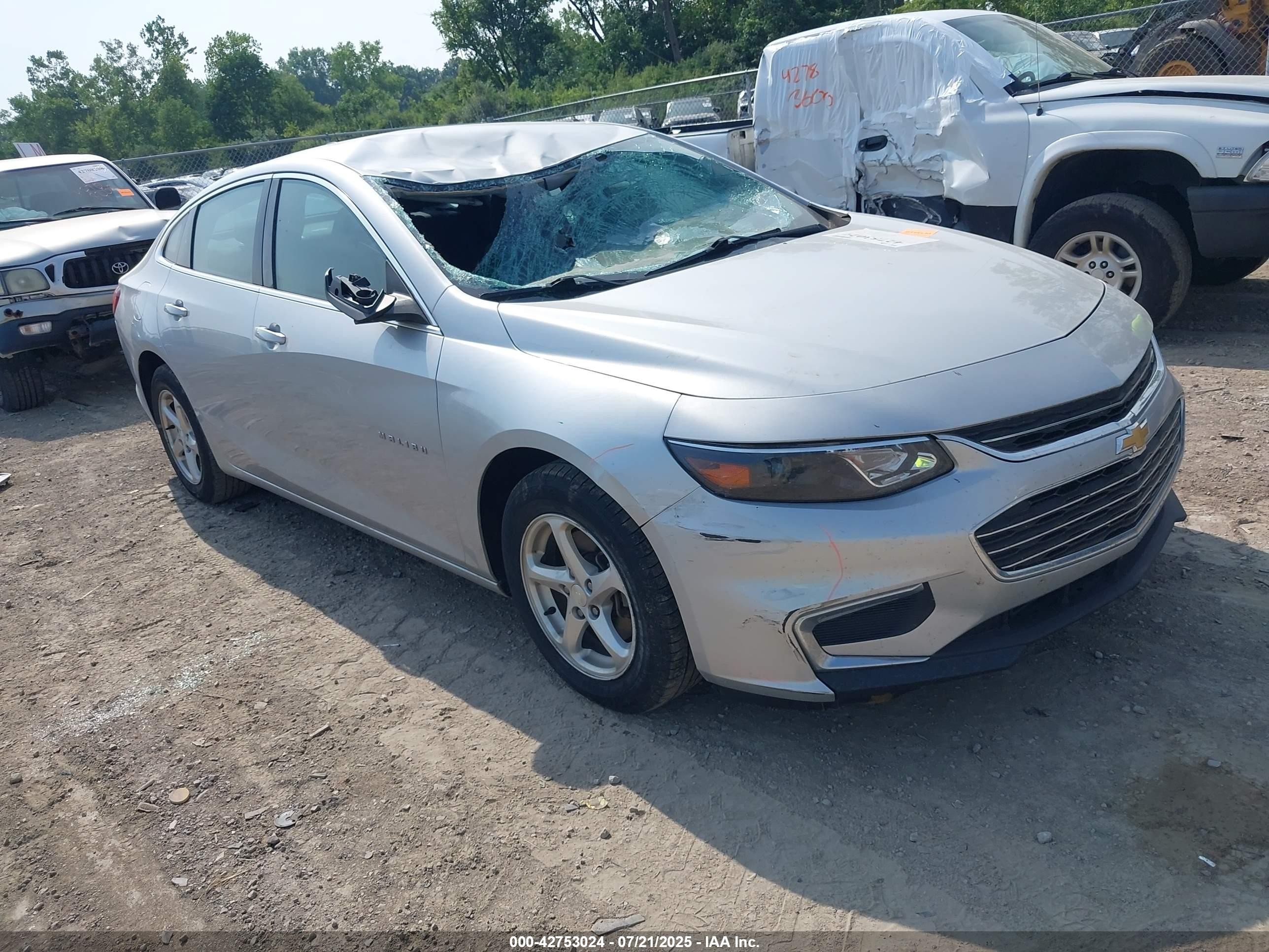 2017 Chevrolet Malibu LS, VIN 1G1ZB5ST9HF228649 — Roof