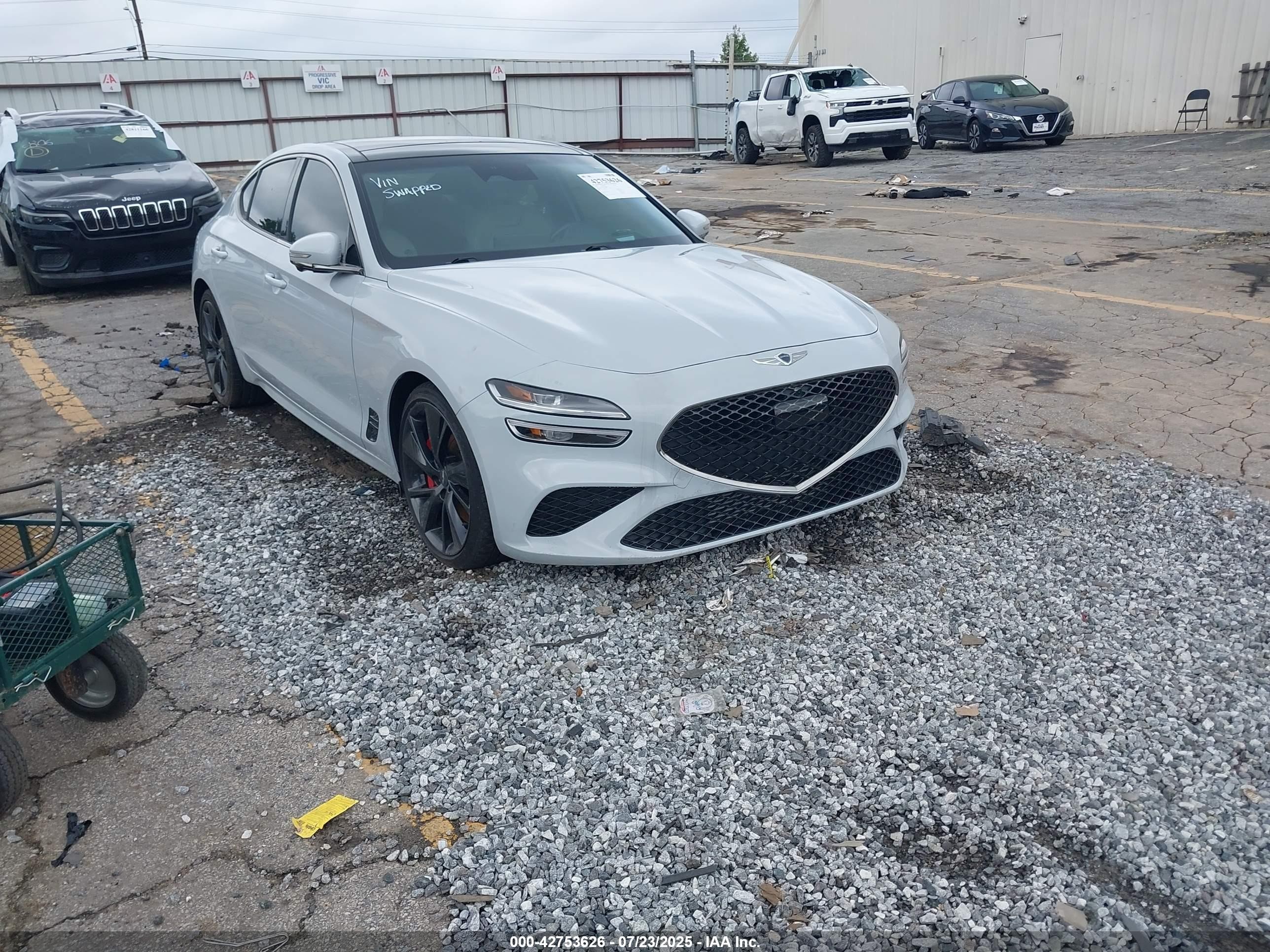 2022 Genesis G70 3.3T, VIN KMTG54TE7NU098749 — Theft recovery