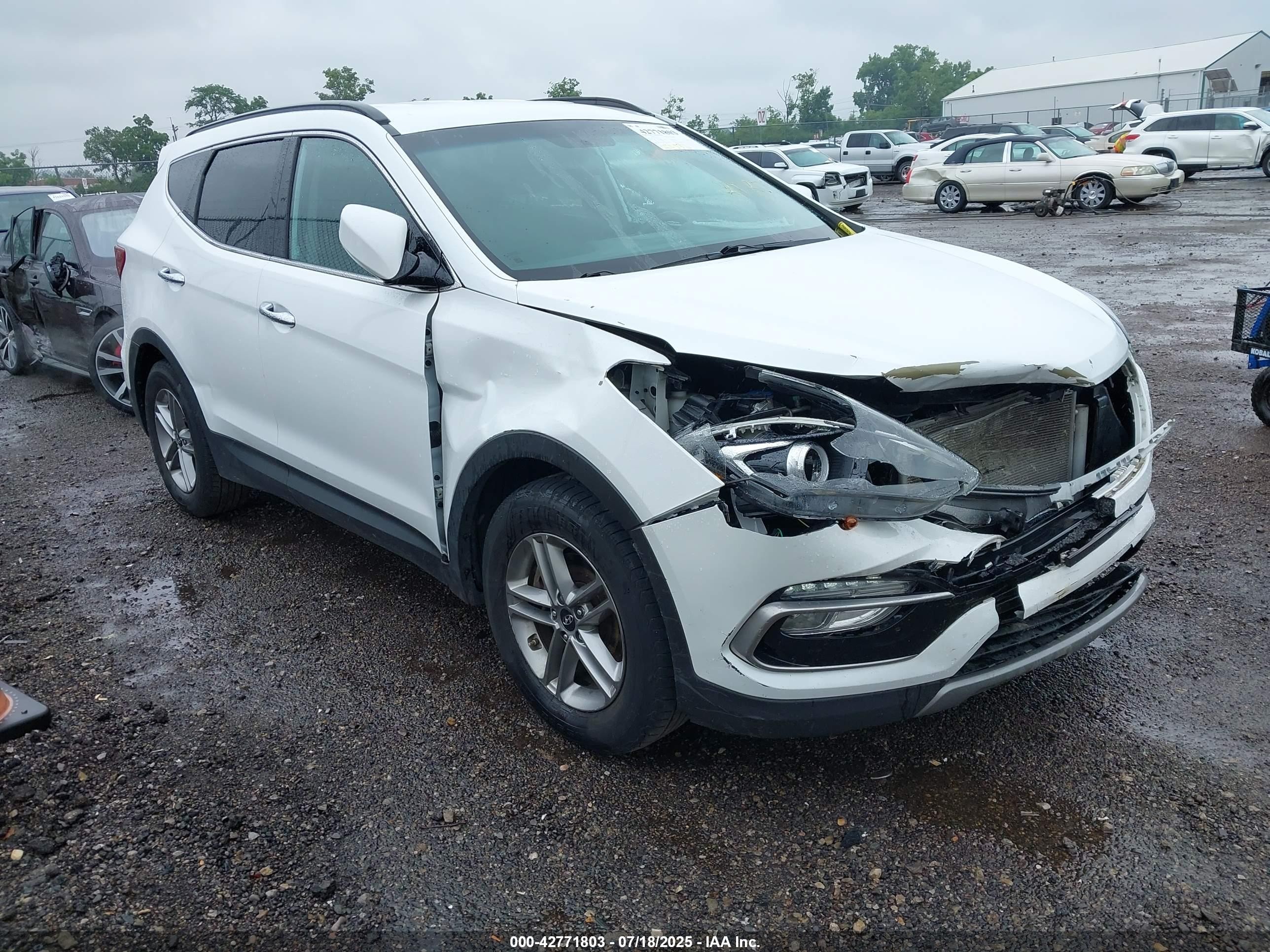 2017 Hyundai Santa Fe 2.4L, VIN 5NMZUDLB5HH028162 — Front end