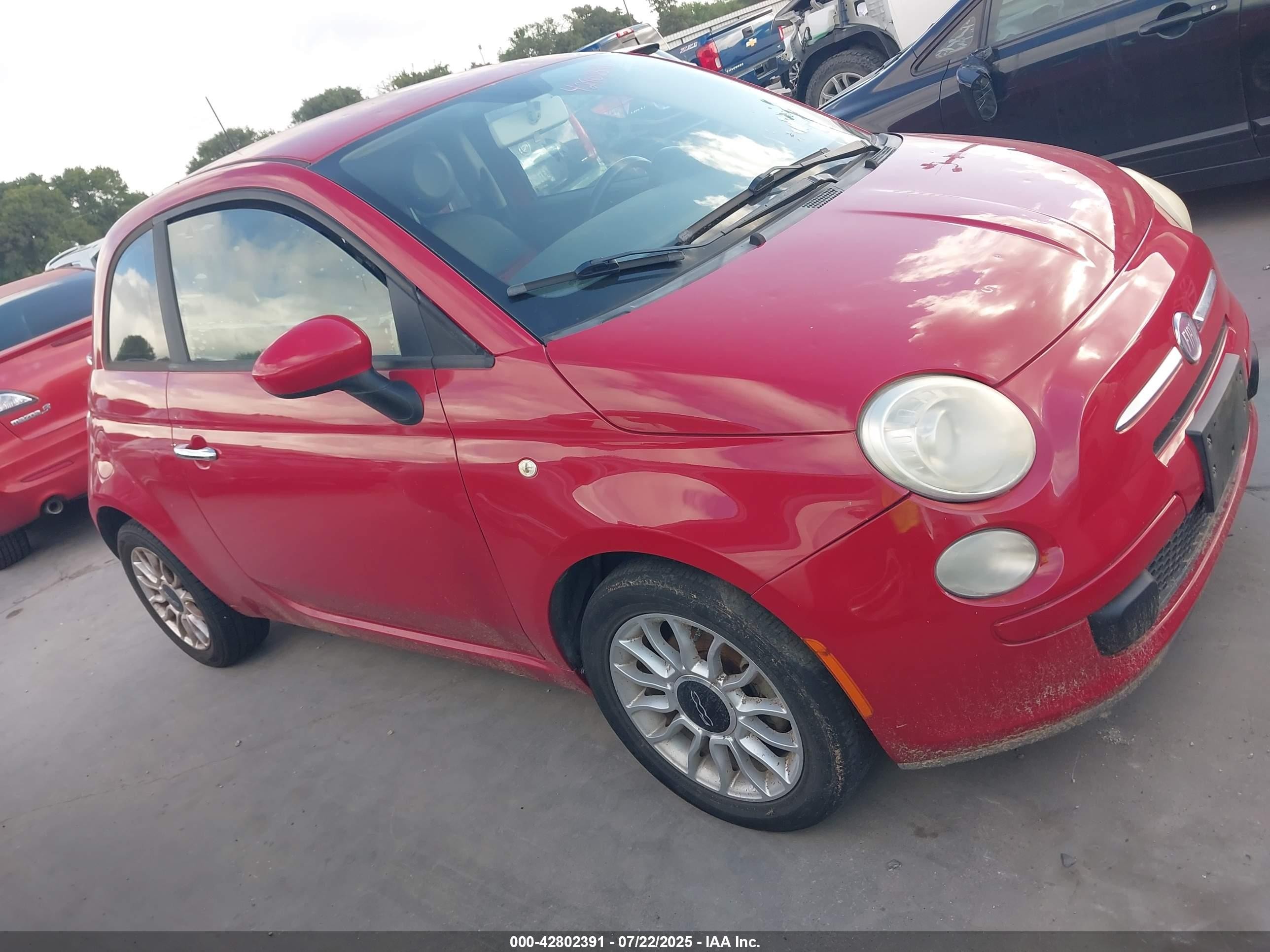 2012 FIAT 500 Pop, VIN 3C3CFFAR4CT119323 — Hail