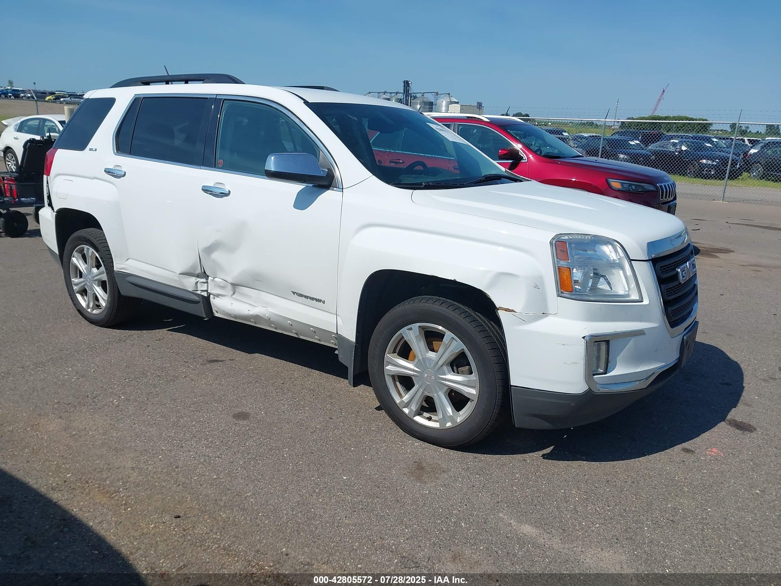 2016 GMC Terrain SLE, VIN 2GKFLTE33G6278709 — Пресная вода