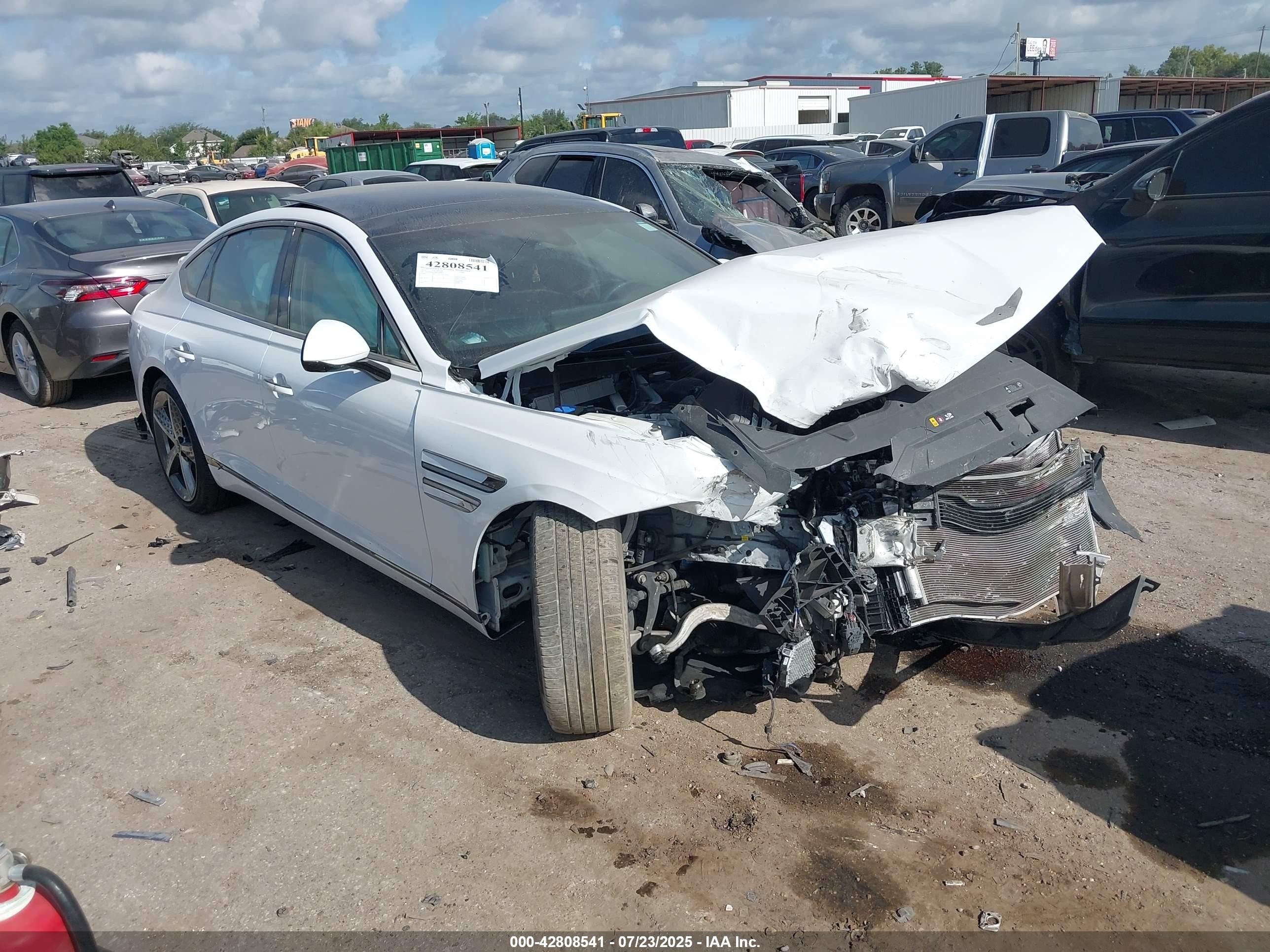 2023 Genesis G80 Sport, VIN KMTGB4SD8PU185841 — Front end