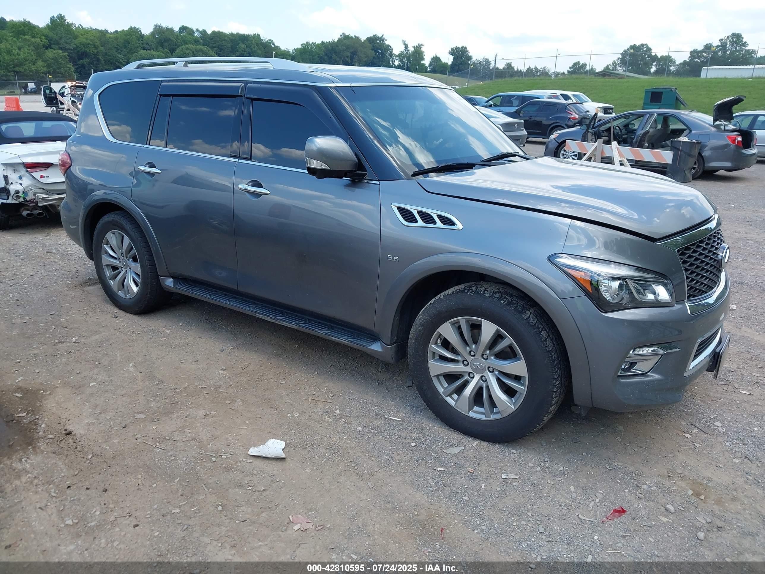 2016 Infiniti QX80, VIN JN8AZ2NE0G9122720 — Interior fire