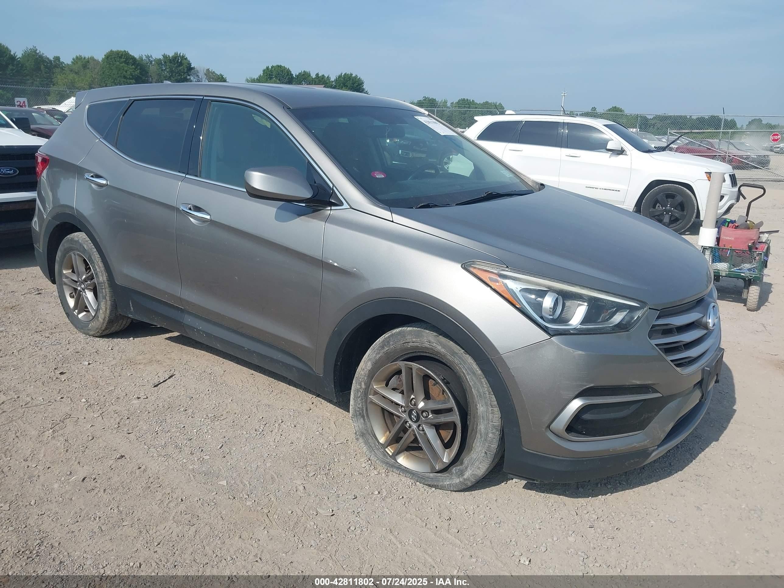 2017 Hyundai Santa Fe 2.4L, VIN 5NMZTDLB5HH000462 — Side