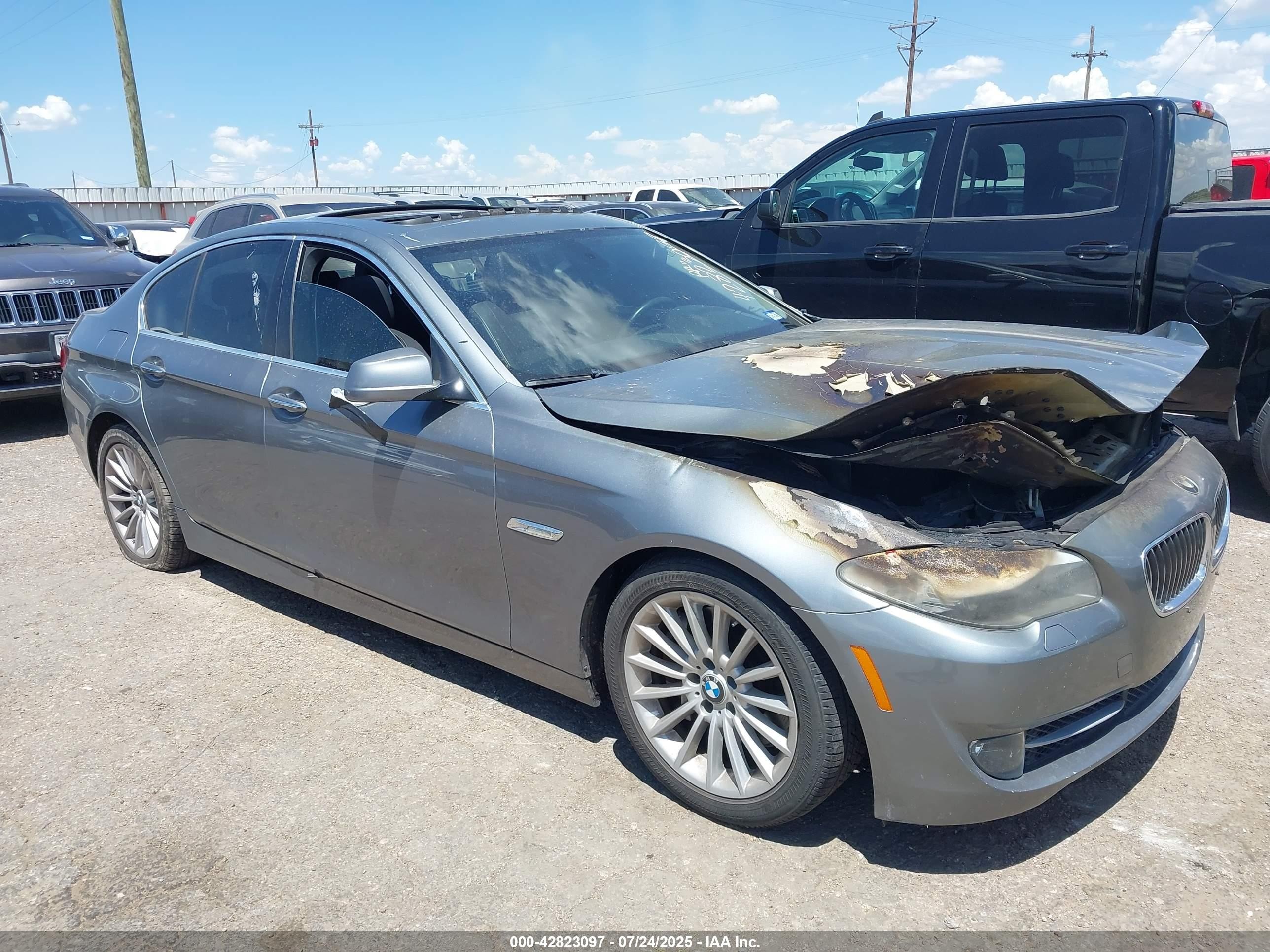 2011 BMW 5 Series 535i, VIN WBAFR7C59BC602944 — Engine fire