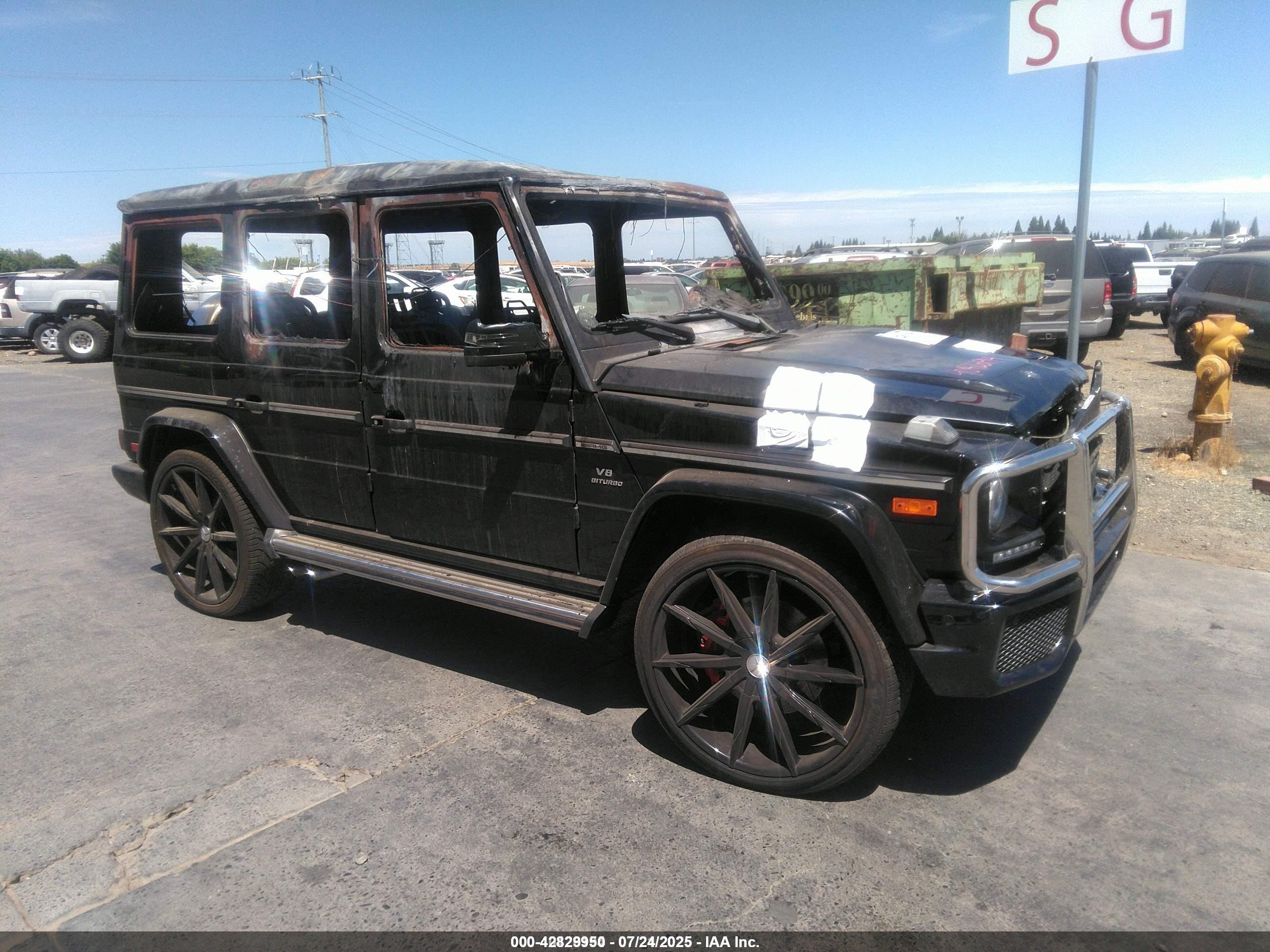 2016 Mercedes-Benz G 63 AMG, VIN WDCYC7DF8GX247845 — Engine fire