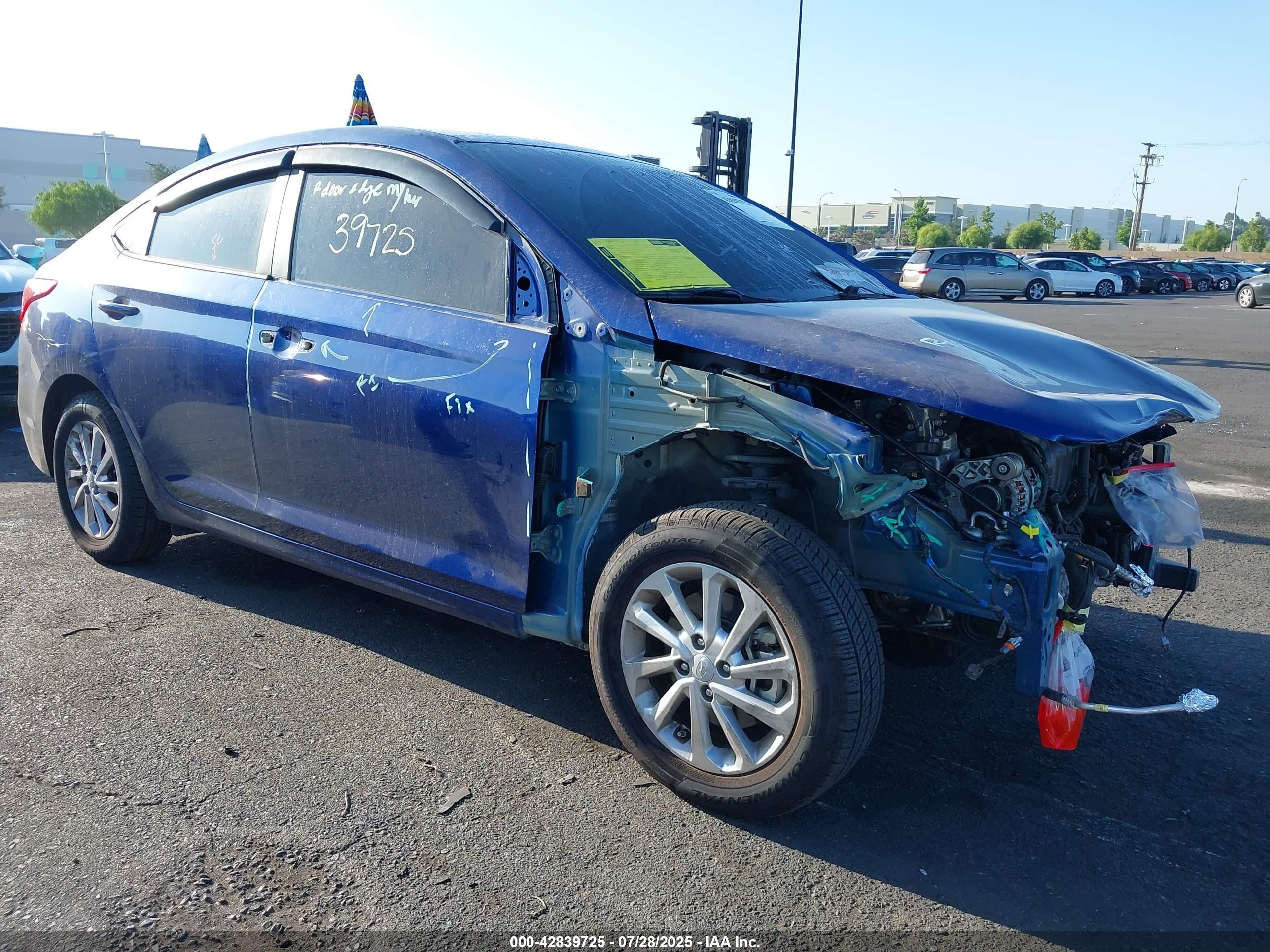 2022 Hyundai Accent SE, VIN 3KPC24A64NE173407 — Front end