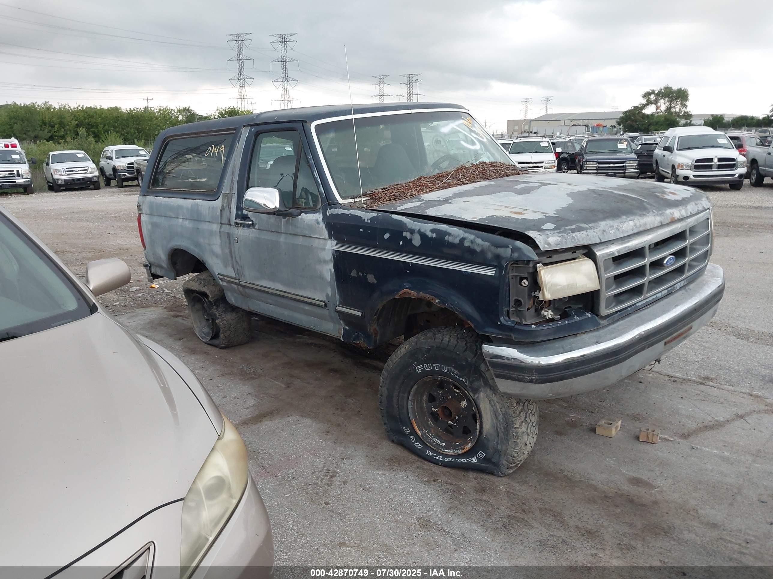 1993 Ford Bronco Eddie Bauer, VIN 1FMEU15N1PLA41018 — Biohazard / chemical