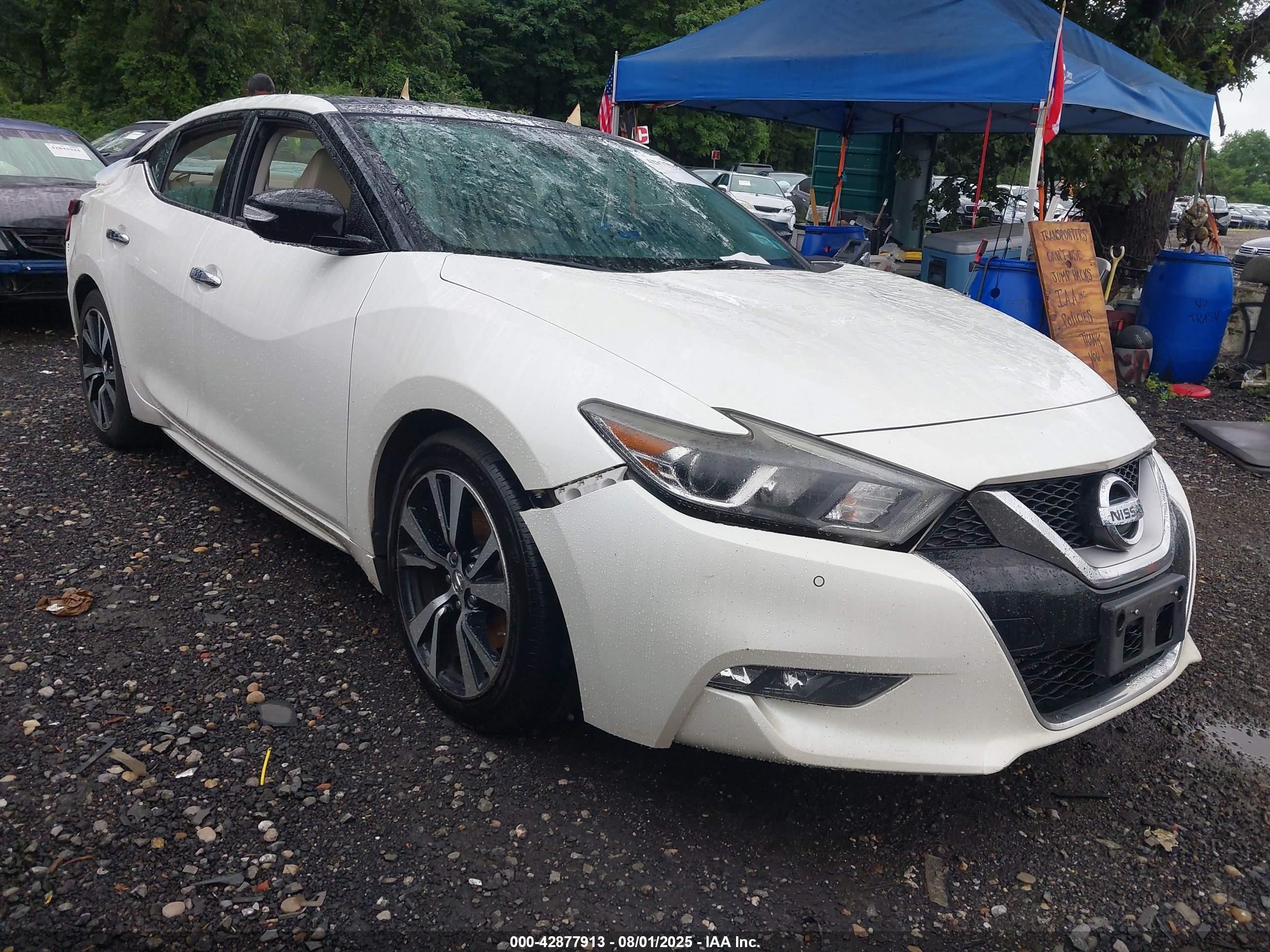 2017 Nissan Maxima SV, VIN 1N4AA6AP8HC442900 — Фото с аукциона