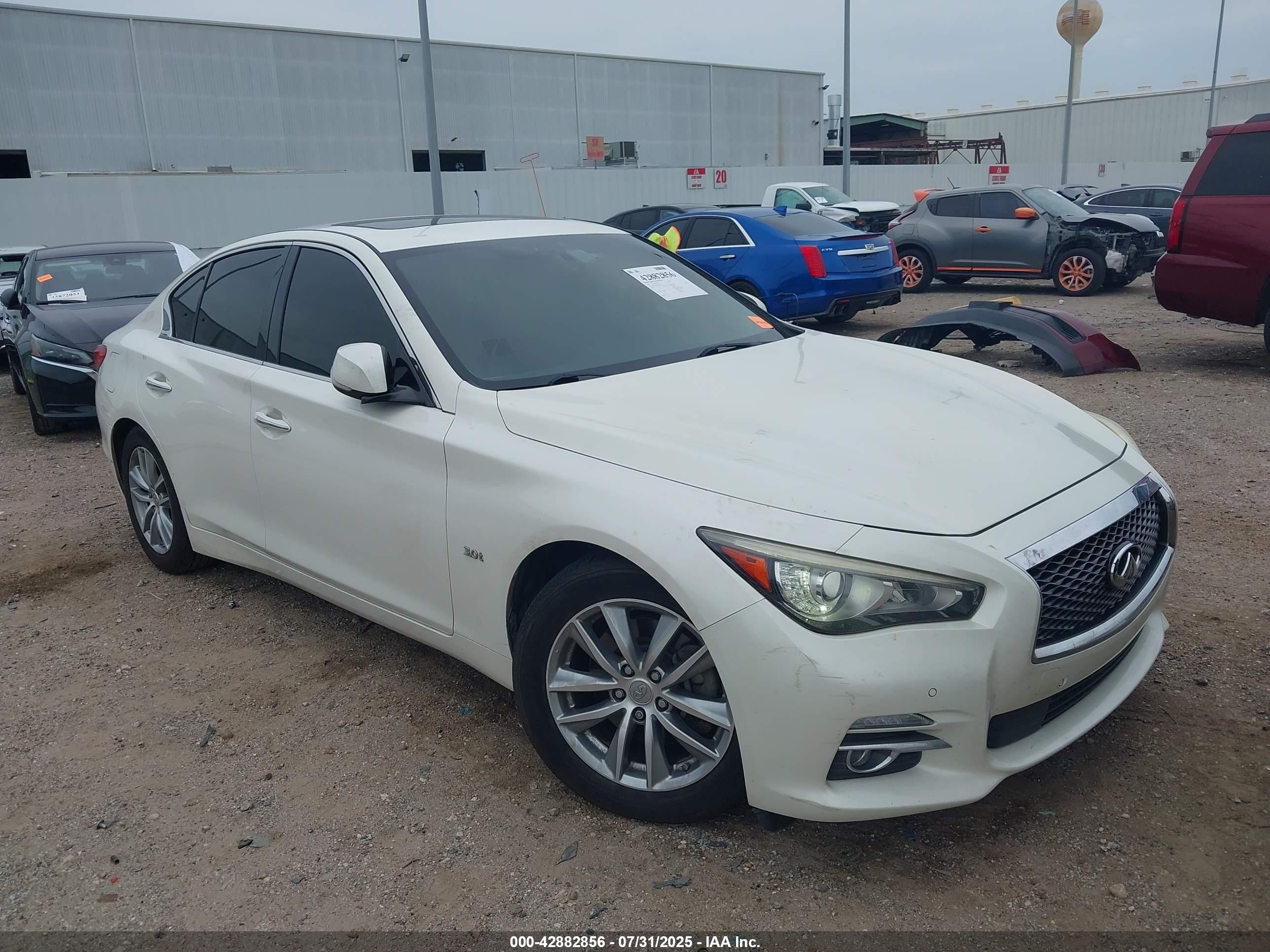 2016 Infiniti Q50 Premium, VIN JN1EV7AP8GM300337 — Interior fire