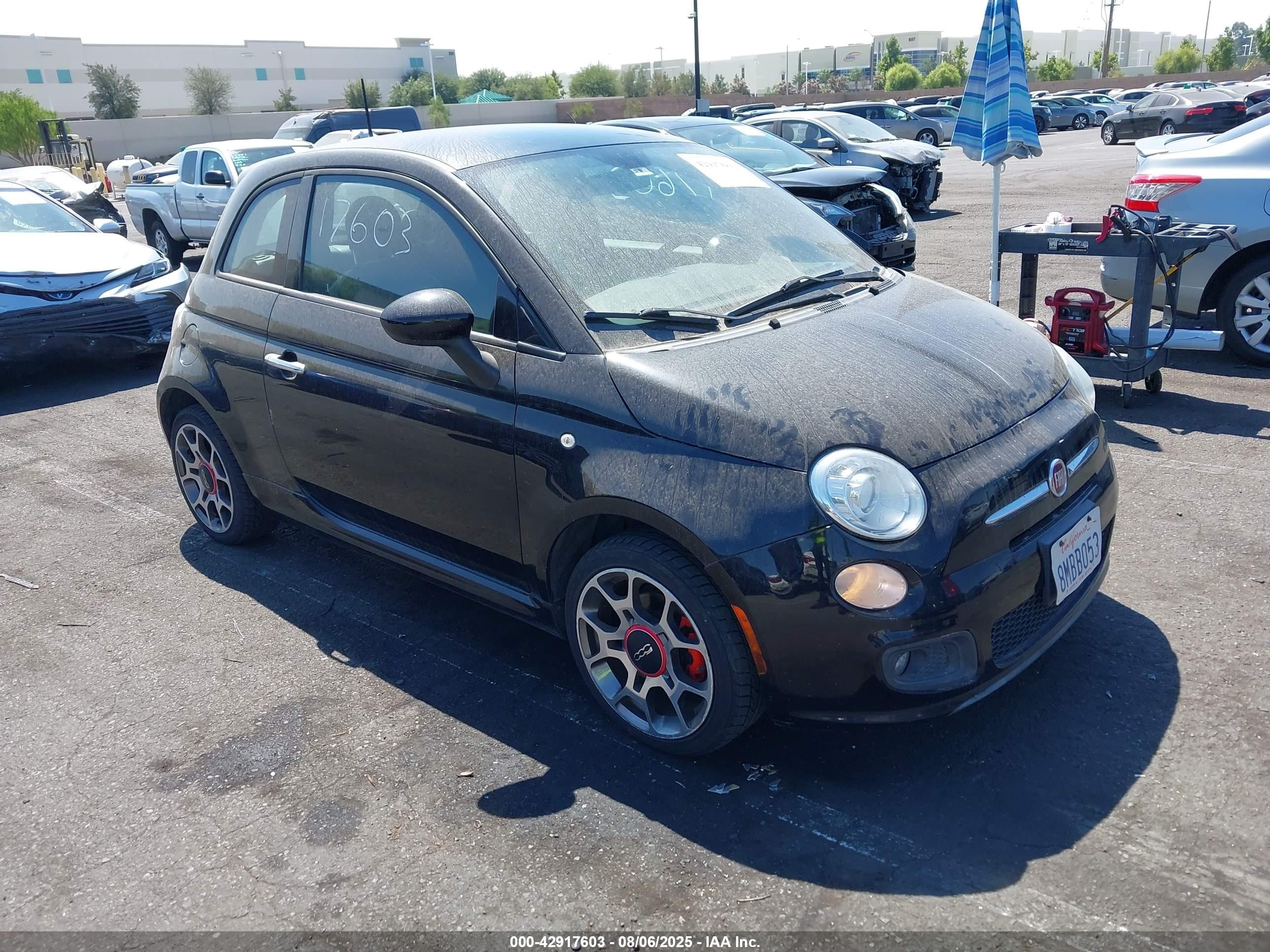 2015 FIAT 500 Sport, VIN 3C3CFFBR9FT721542 — Rear end