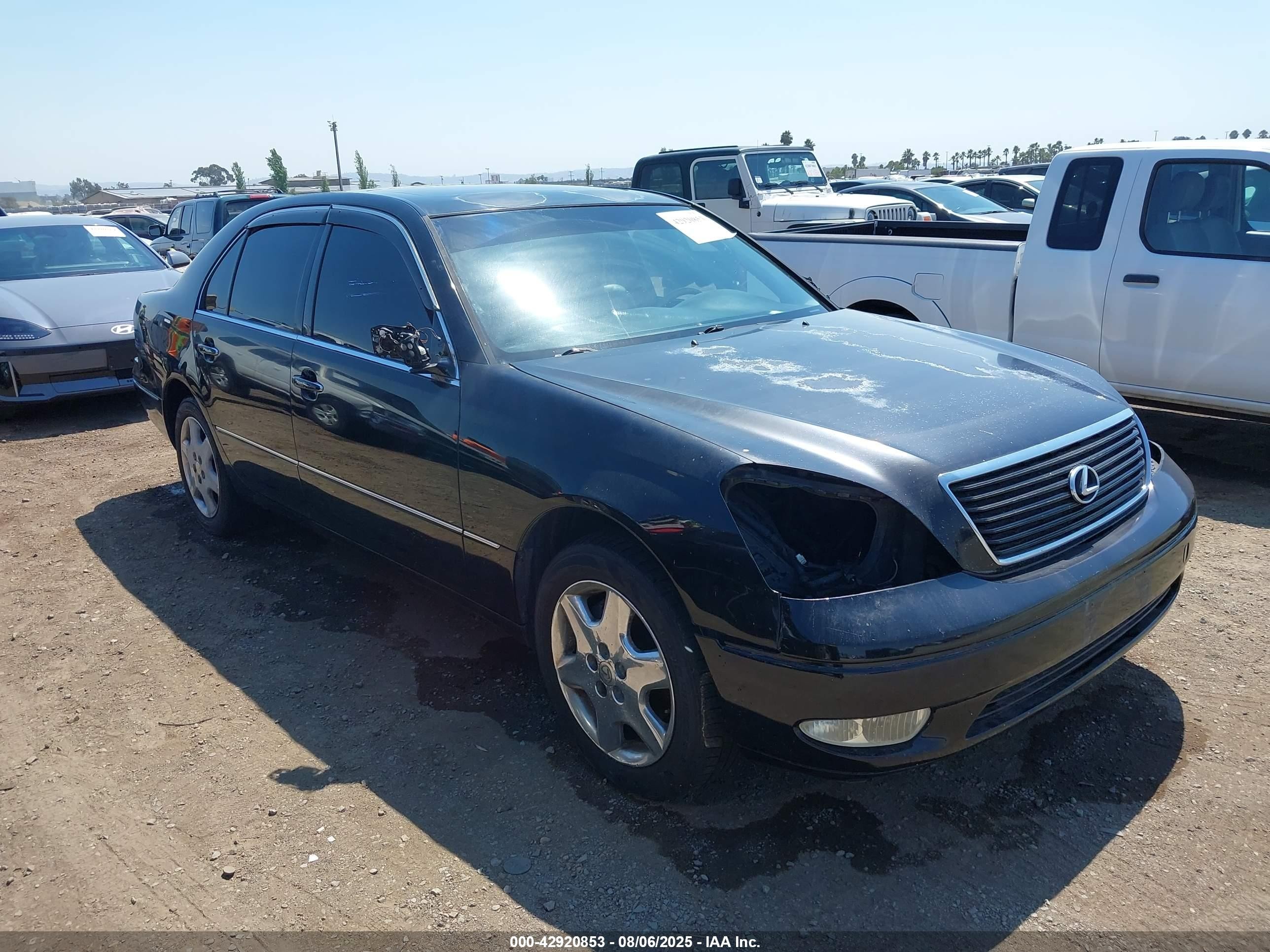 2001 Lexus LS 430, VIN JTHBN30F910002118 — Stripped