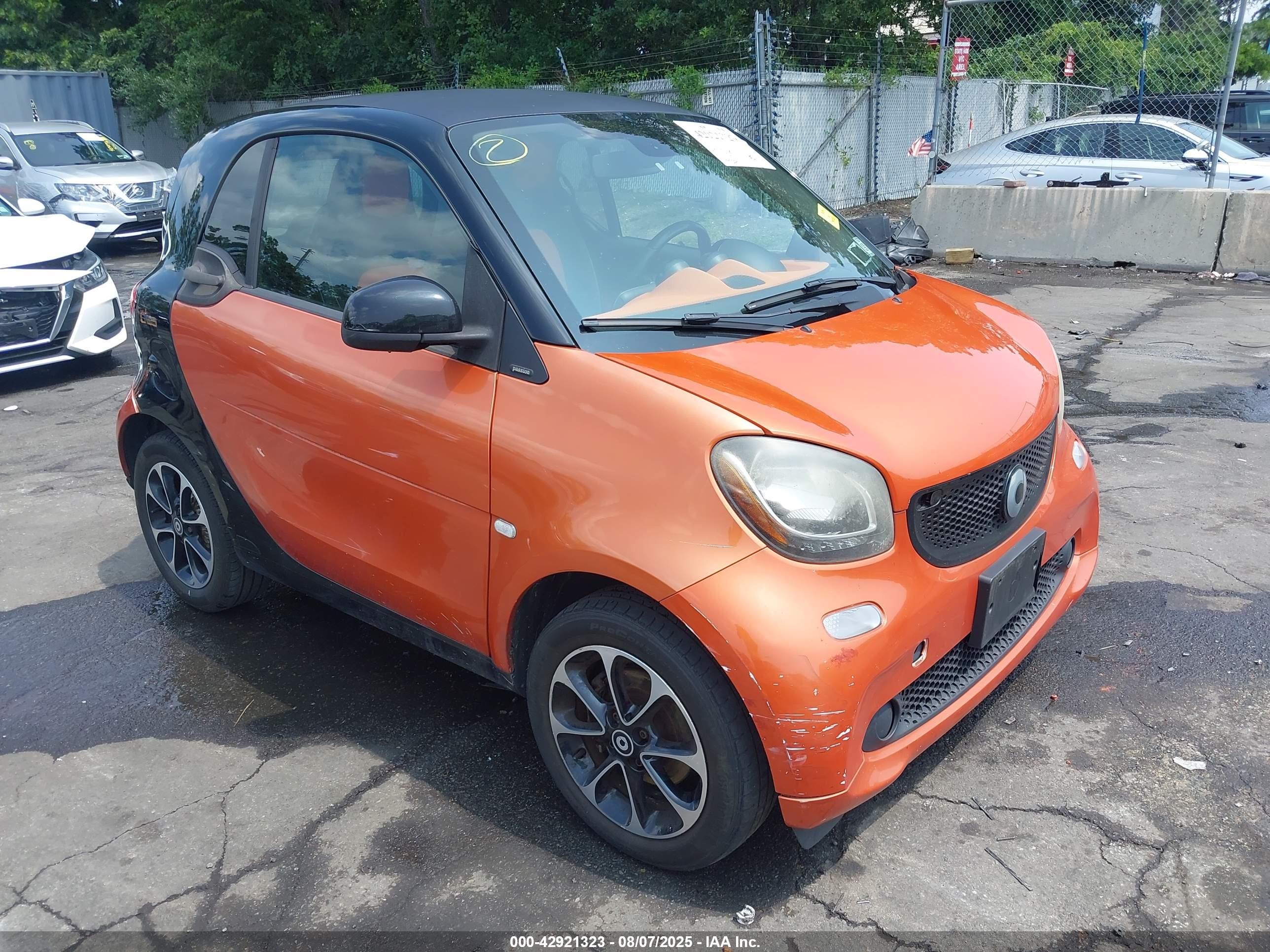 2016 Smart fortwo Passion, VIN WMEFJ5DA9GK071530 — Water / flood