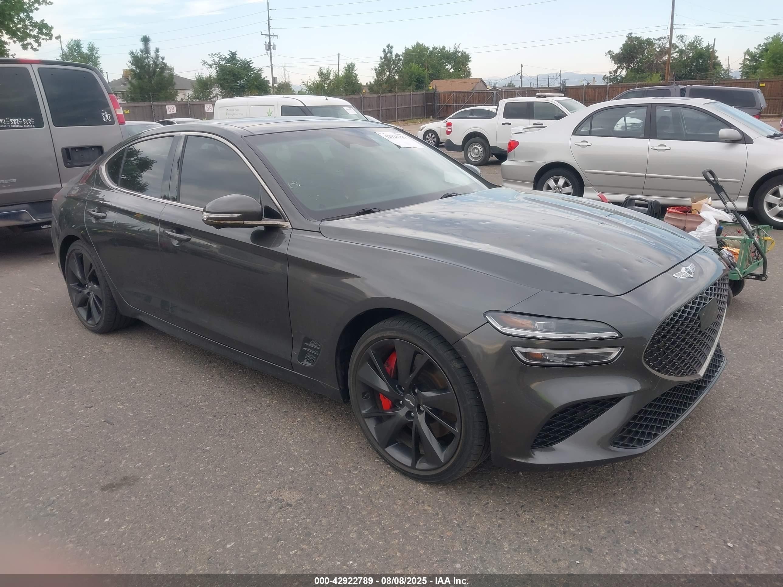 2022 Genesis G70 3.3T, VIN KMTG54TE2NU099999 — Rear end