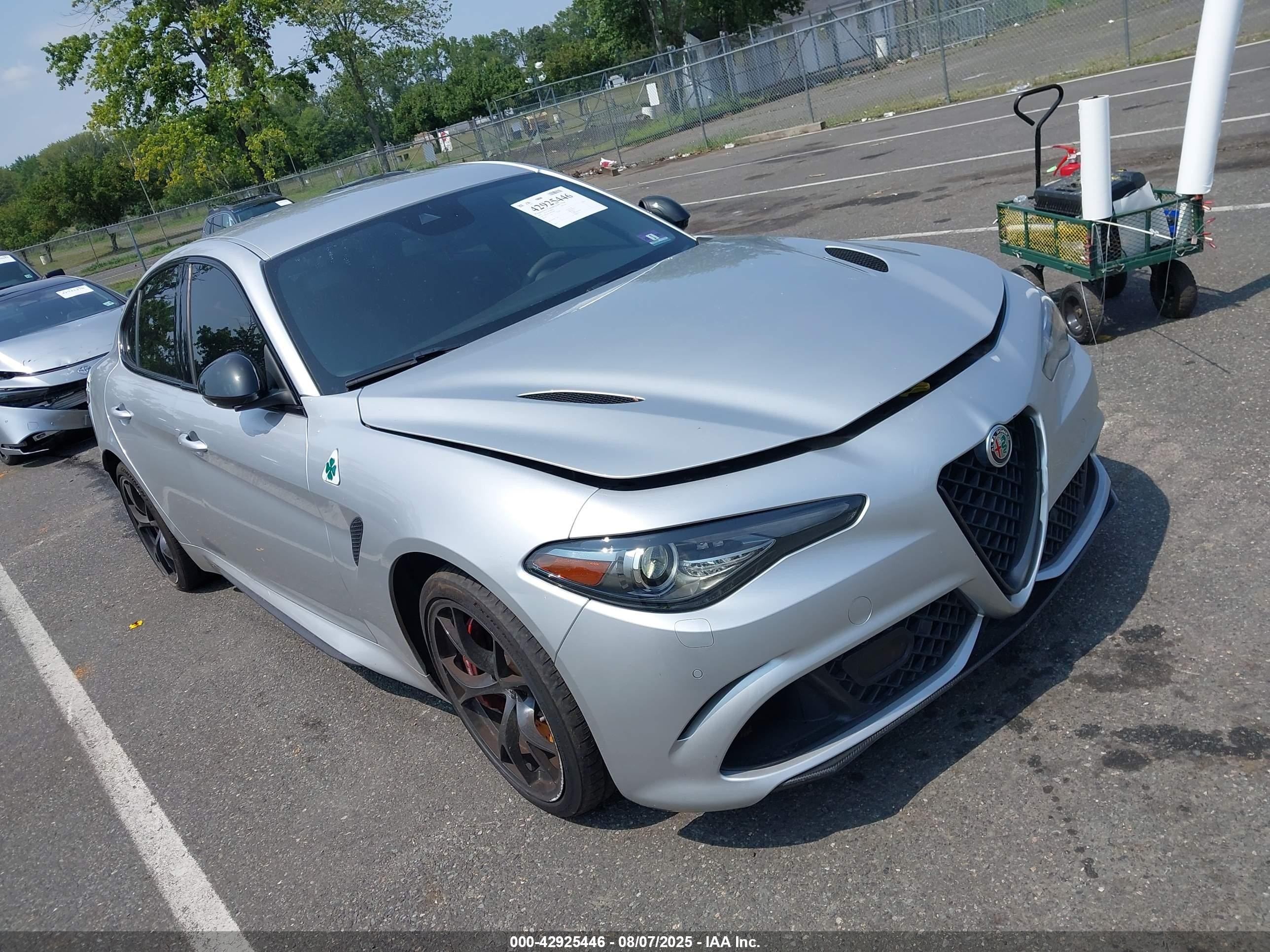 2019 Alfa Romeo Giulia Quadrifoglio, VIN ZARFAMEV4K7599861 — Water / flood